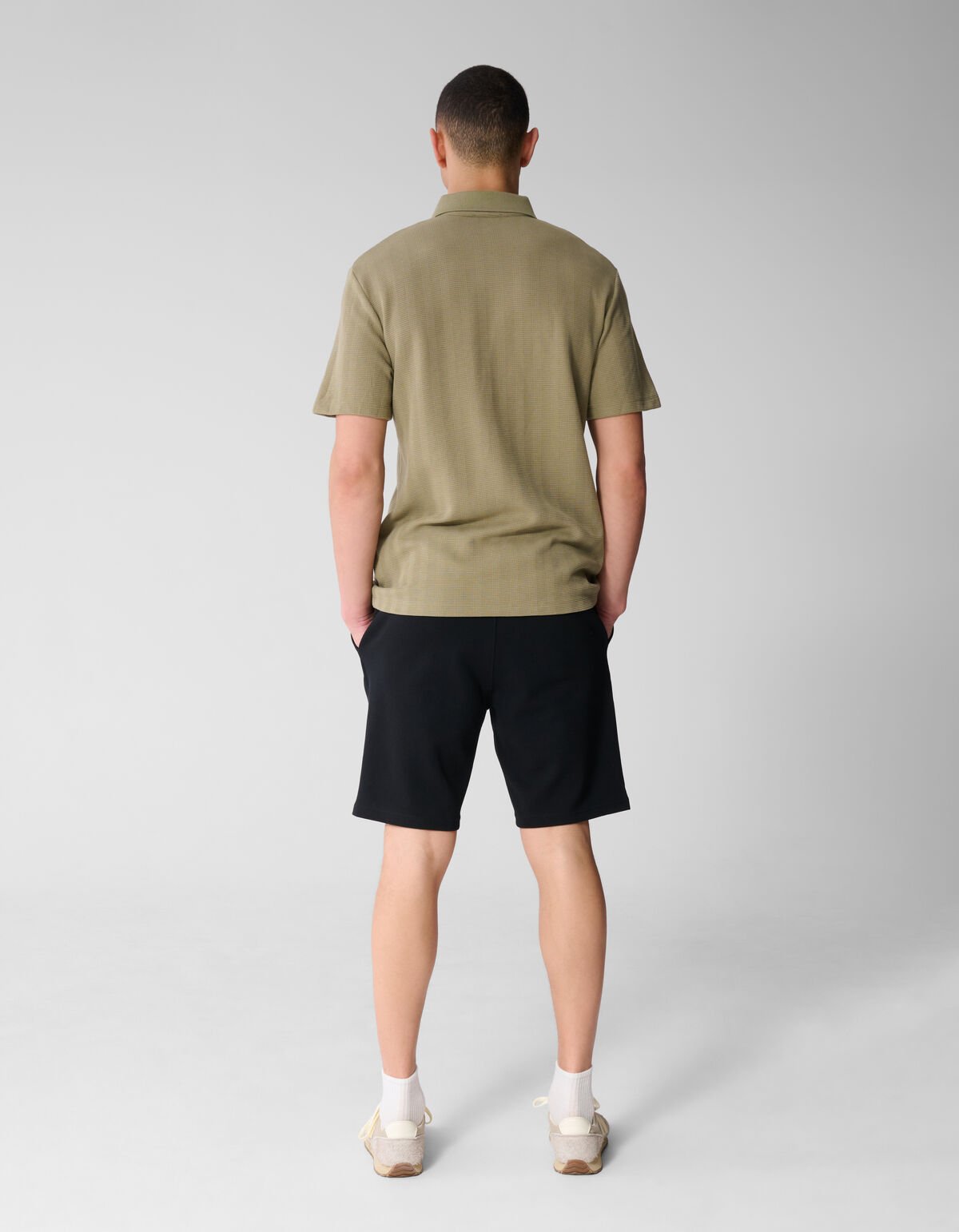 Waffelstreifen-Polo Khaki SHOEBY MEN