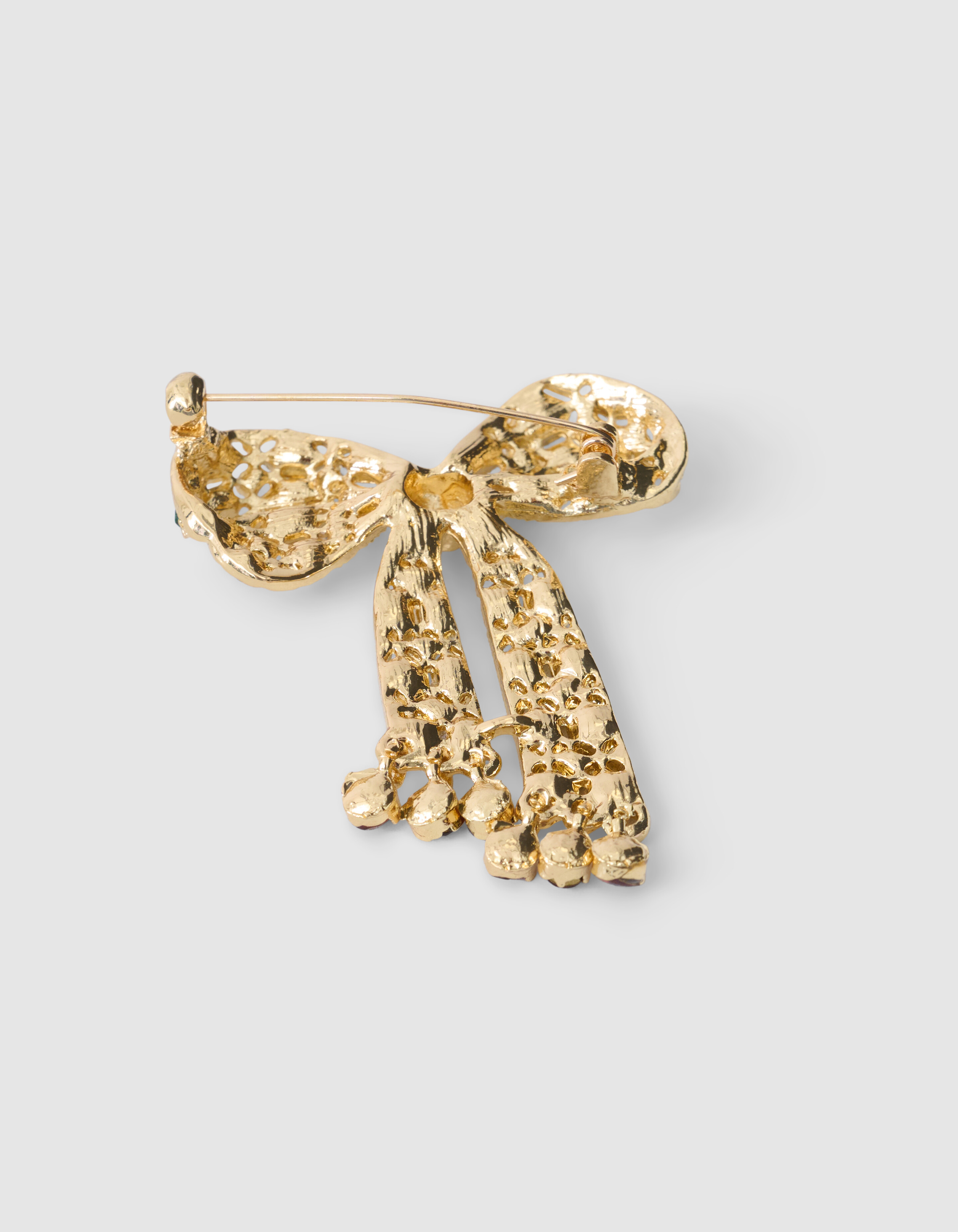 Strass Schleife Brosche Gold SHOEBY ACCESSOIRES