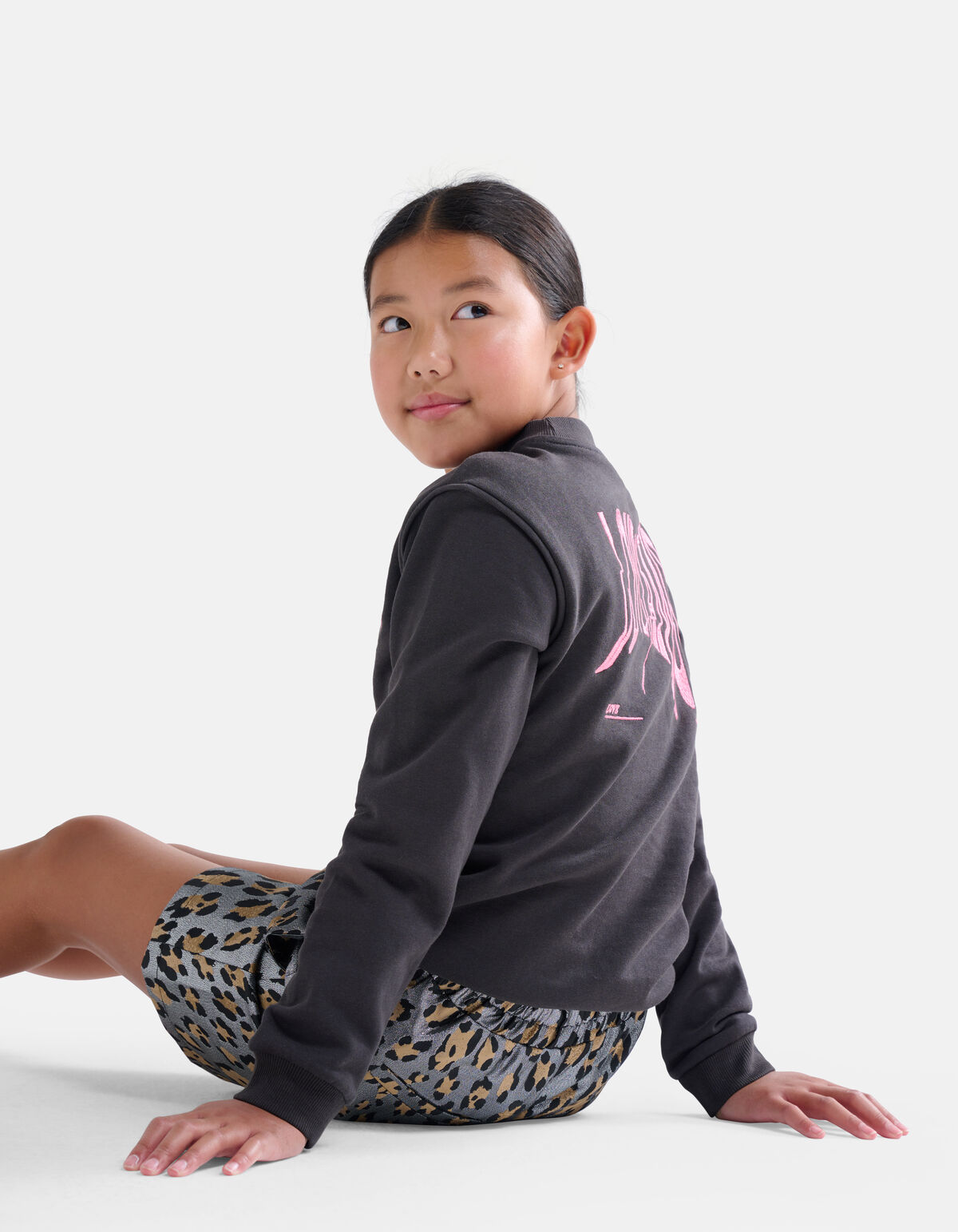 Sweatshirt mit Aufdruck Dunkelgrau SHOEBY GIRLS