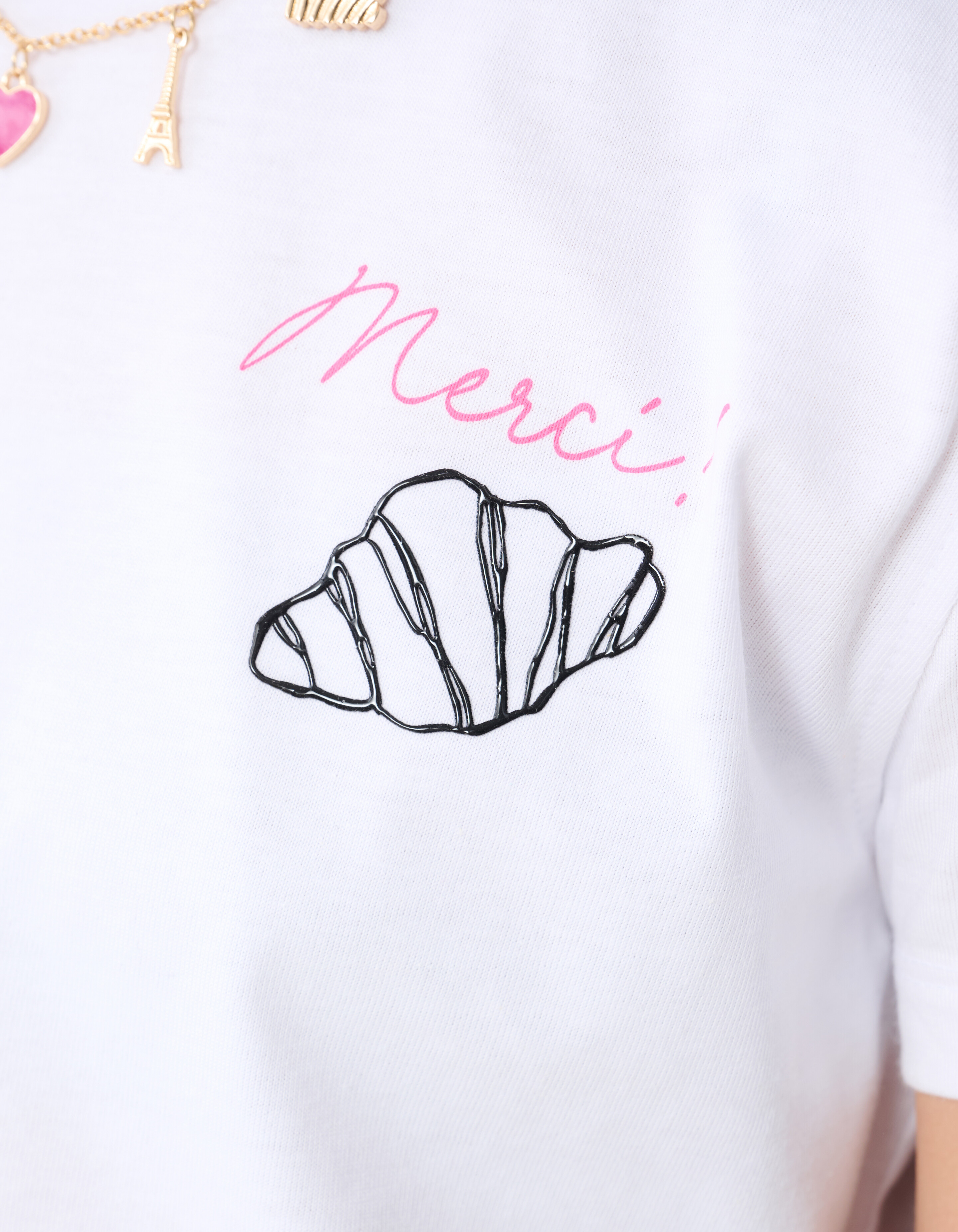 Paris Artwork T-shirt Weiß SHOEBY GIRLS