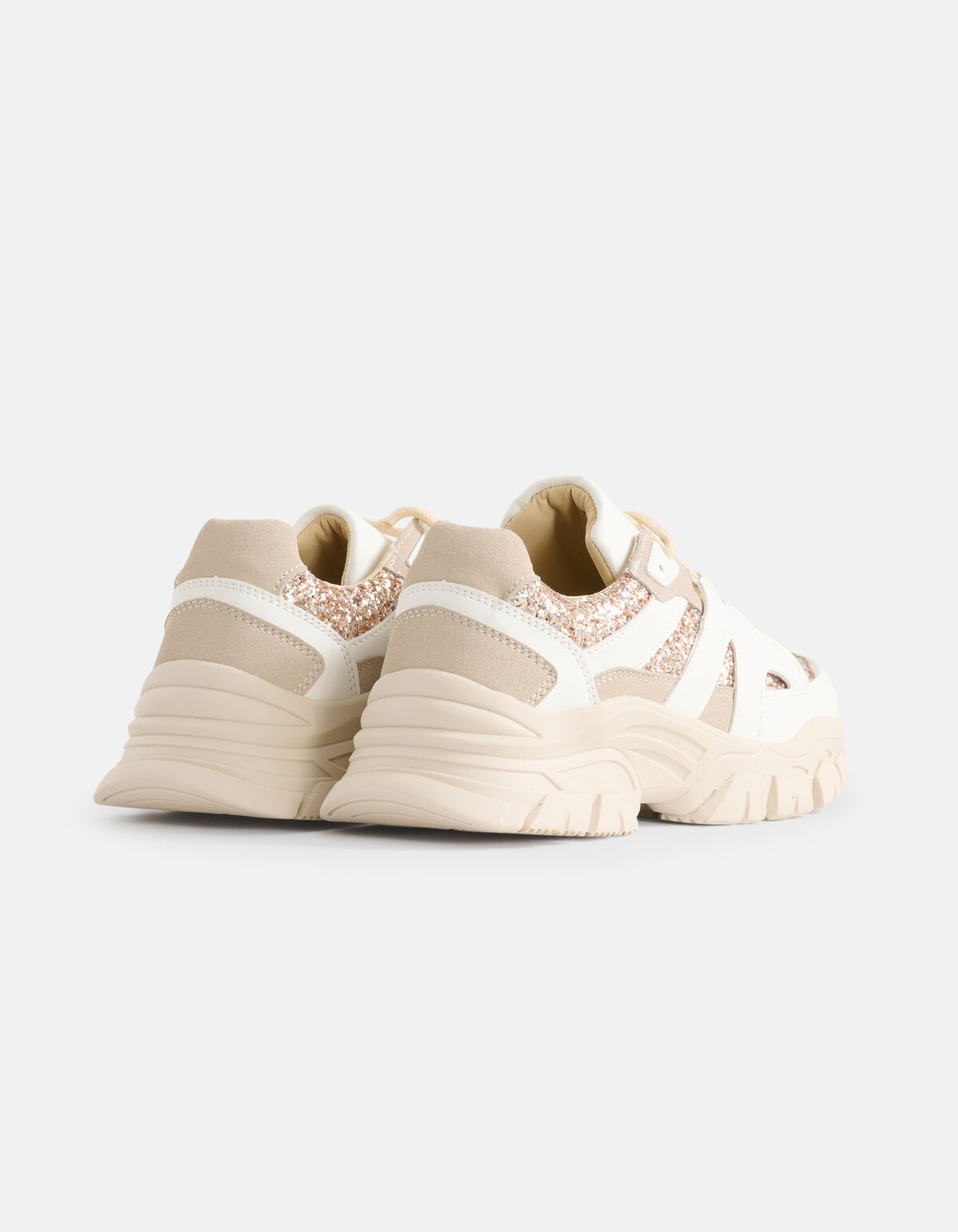 Glitzer Turnschuhe Beige SHOEBY SHOES