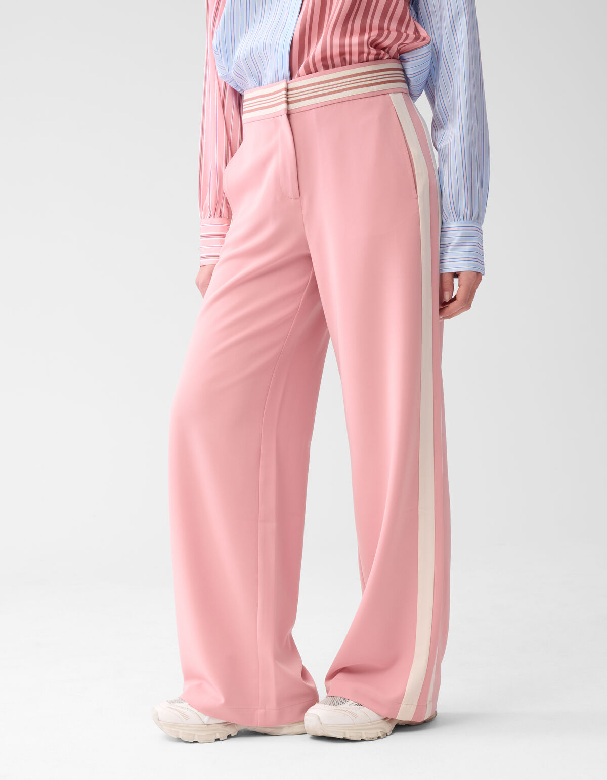 Sportliche Hose mit weitem Bein Hellrosa von Mieke SHOEBY WOMEN