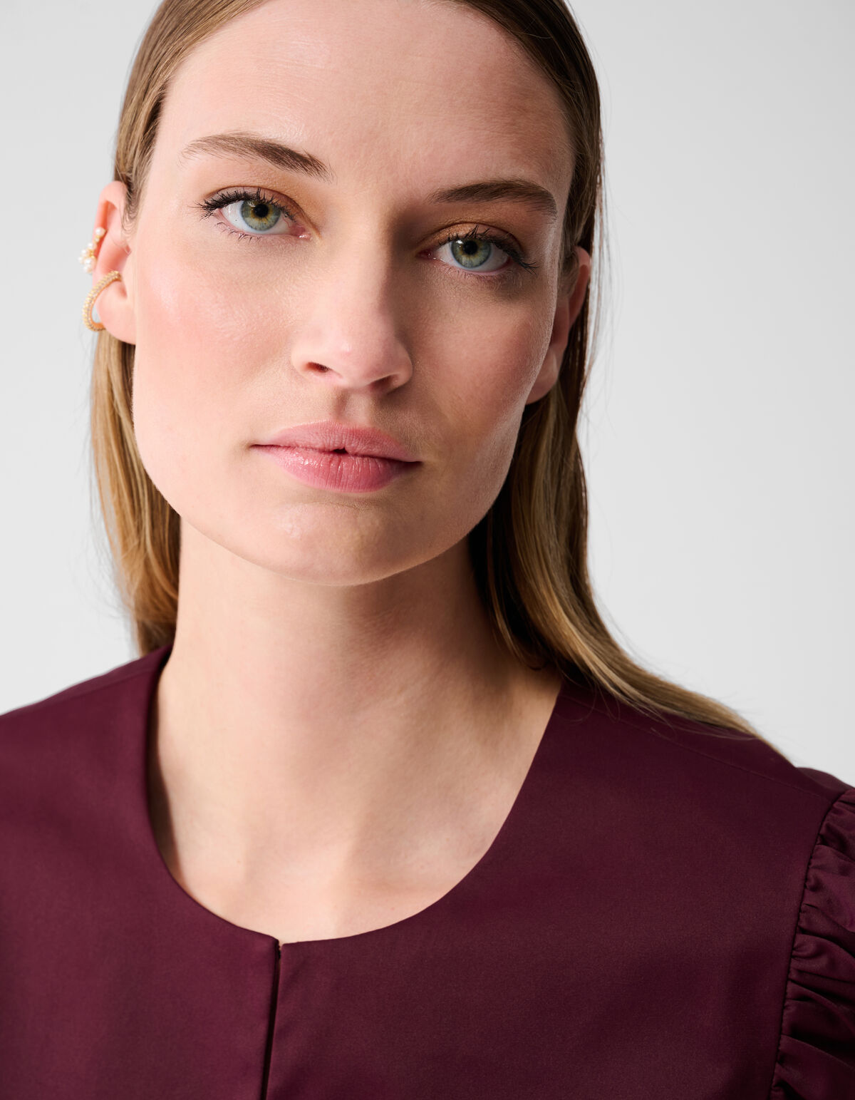 Puffbluse Dunkelrot SHOEBY WOMEN