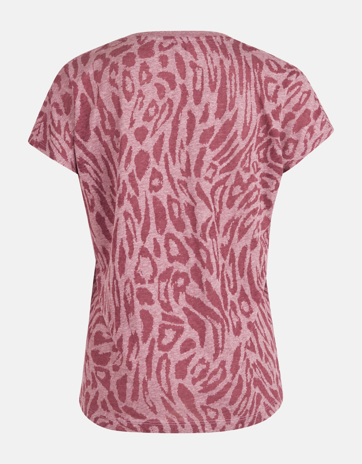 Leopardenmuster-T-Shirt mit V-Ausschnitt Lila SHOEBY WOMEN