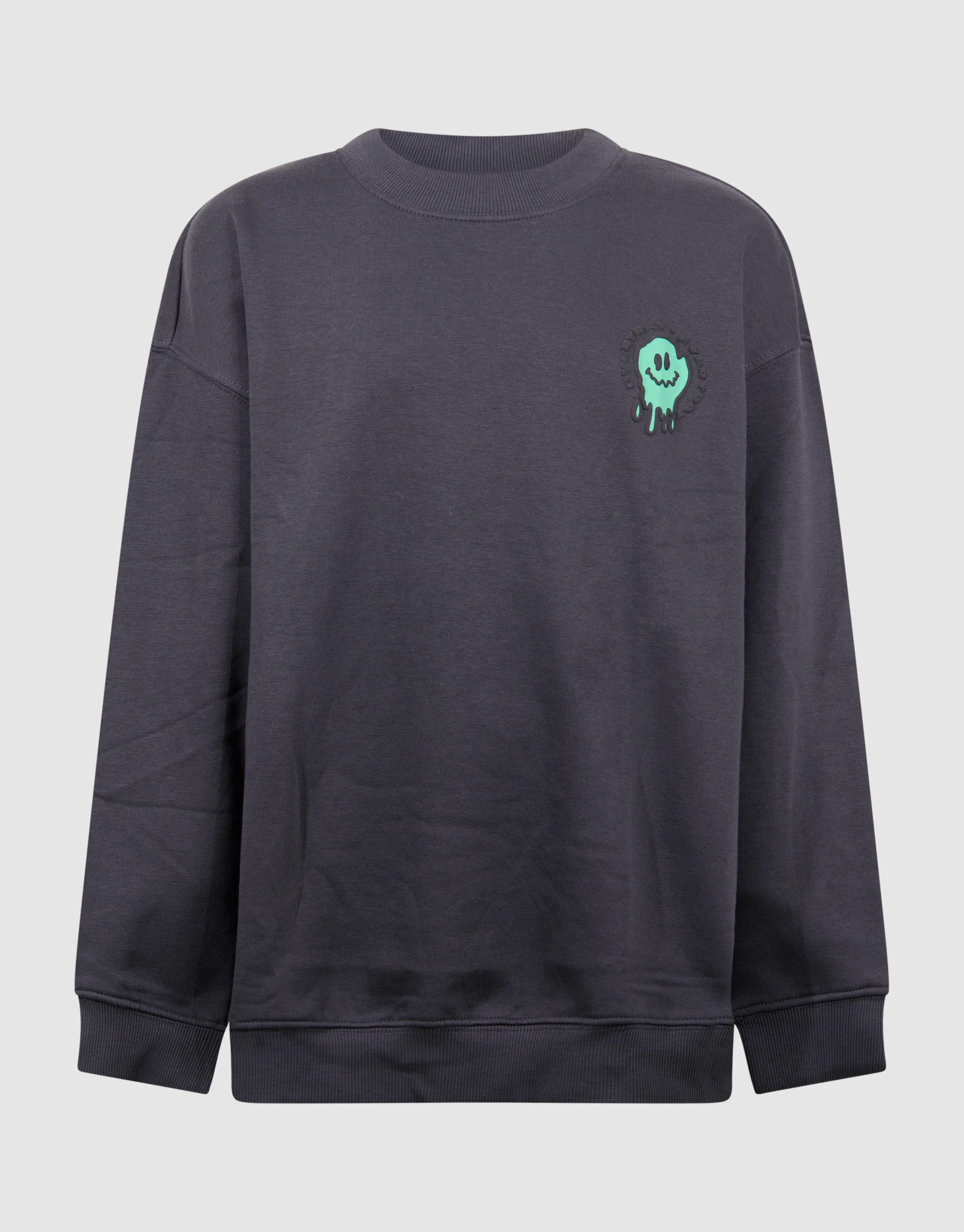 Smile Artwork Sweater Donkergrijs SHOEBY BOYS