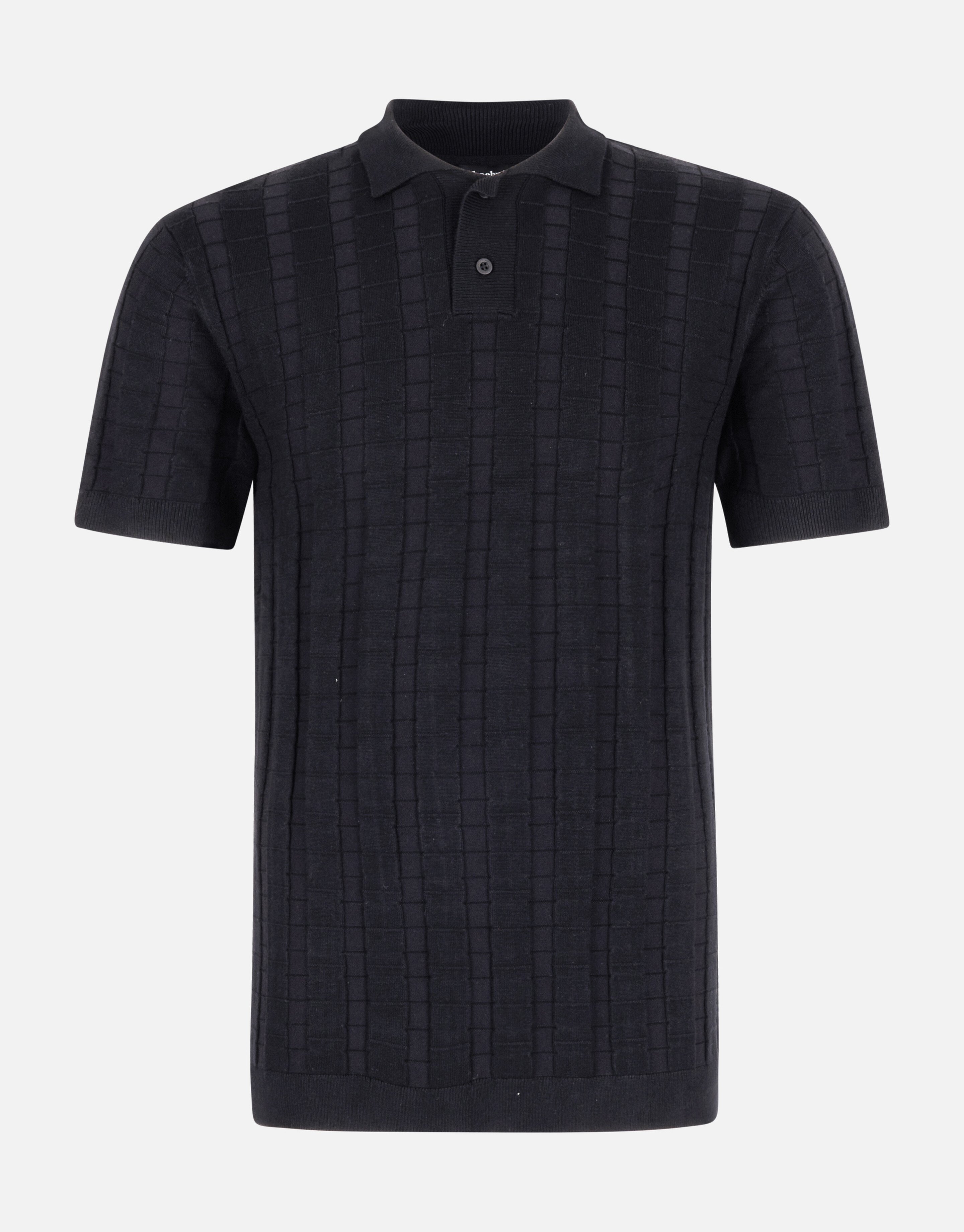 Blockstruktur-Polo Schwarz SHOEBY MEN
