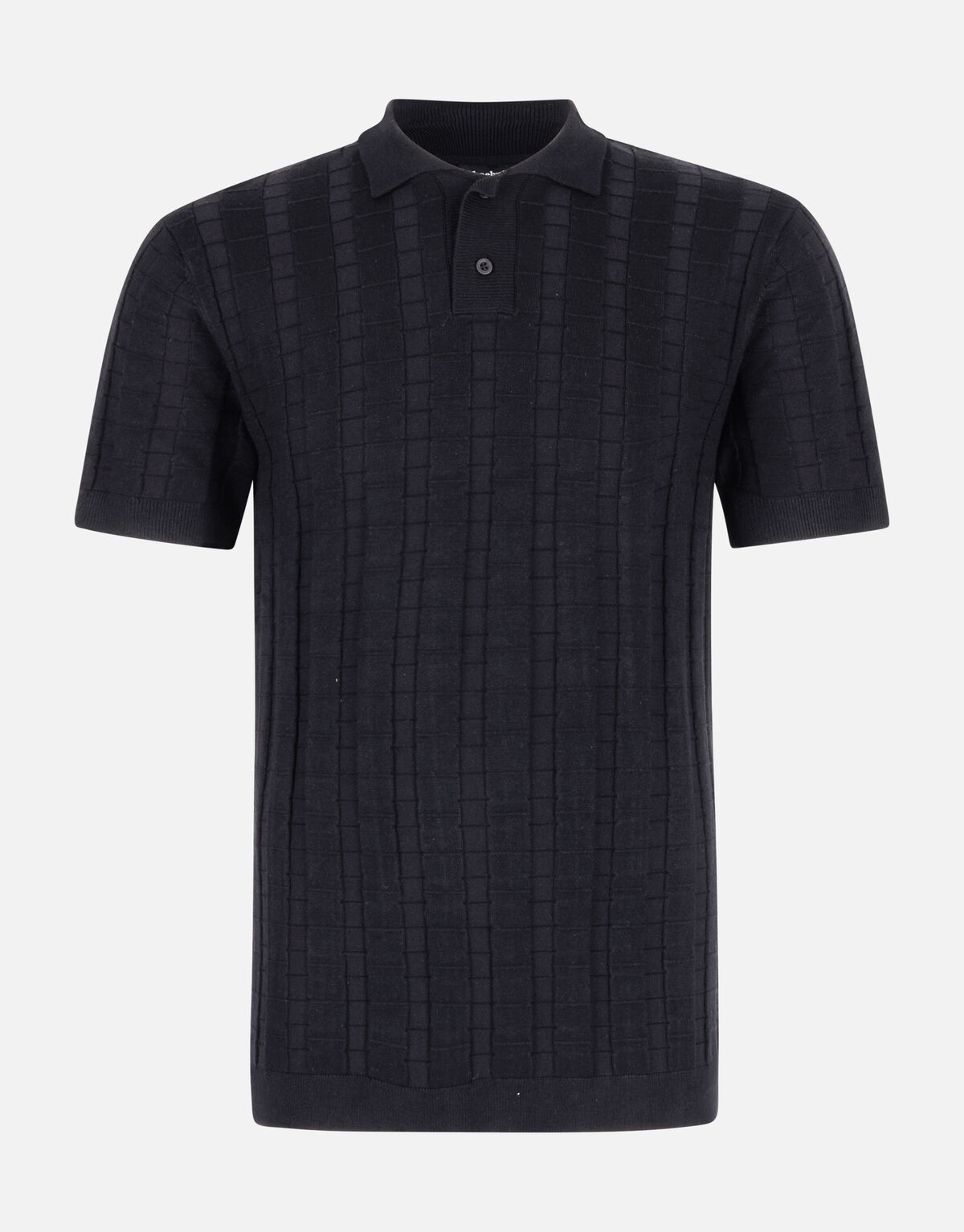 Blockstruktur-Polo Schwarz SHOEBY MEN