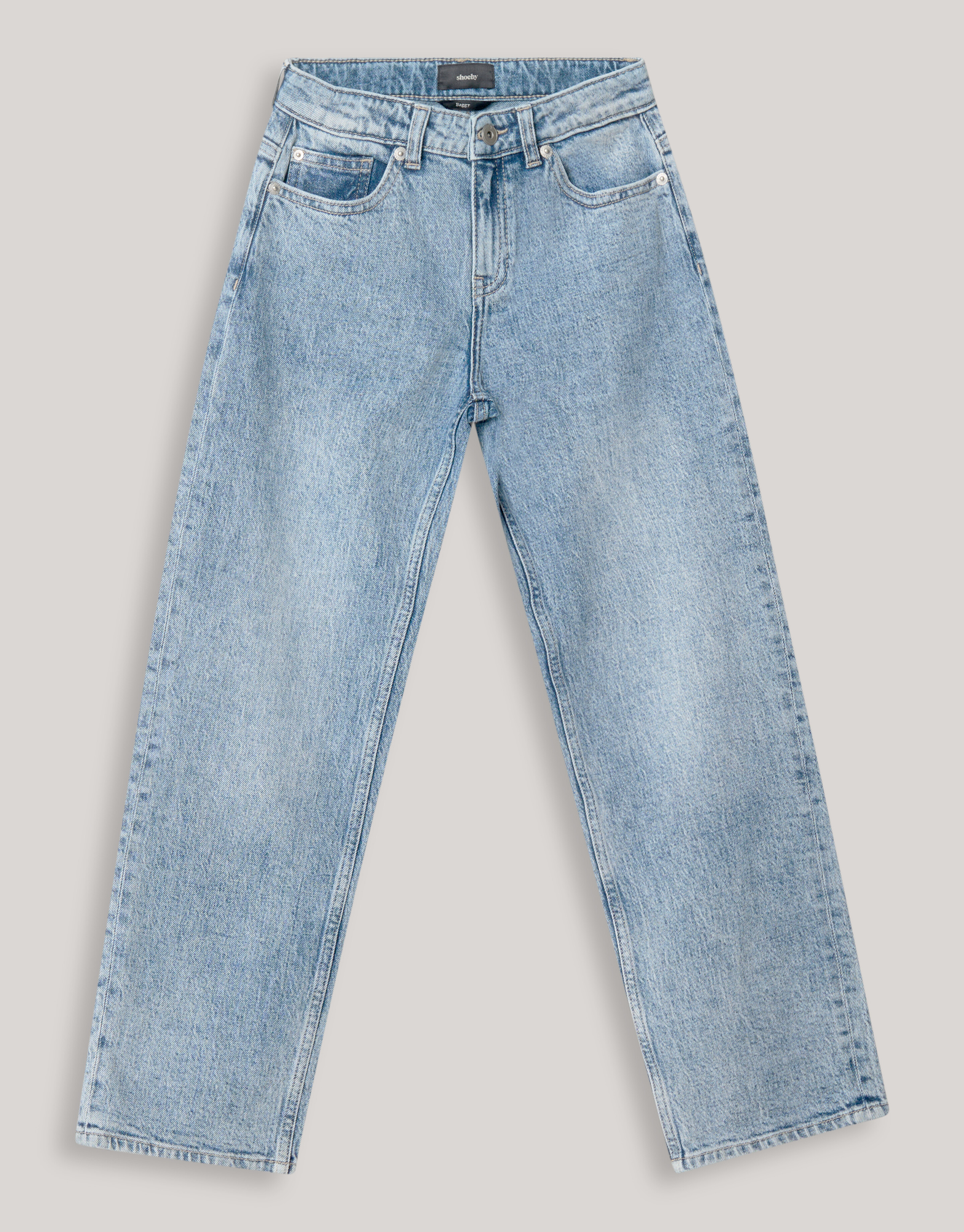 Baggy Fit Jeans Gebleicht SHOEBY BOYS