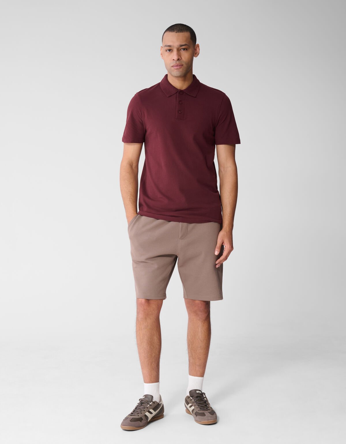 Strickpolo Dunkelrot SHOEBY MEN