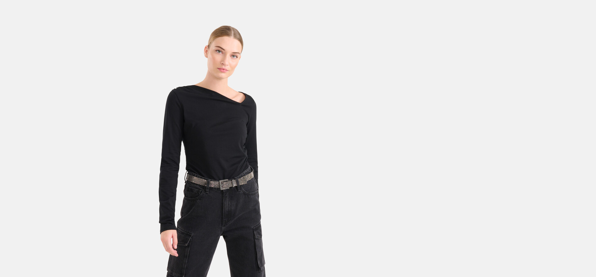 Strassgürtel Dunkelgrau SHOEBY ACCESSOIRES