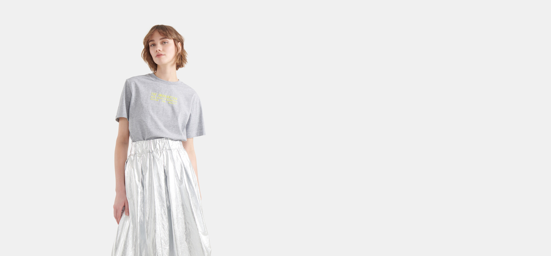 Mini Artwork T-shirt Hellgrau SHOEBY WOMEN
