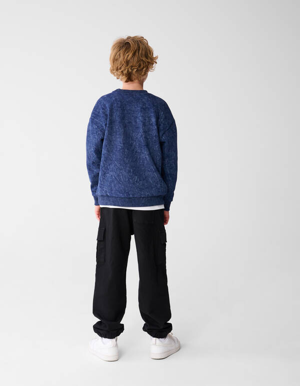 Washed Pullover Blau SHOEBY BOYS