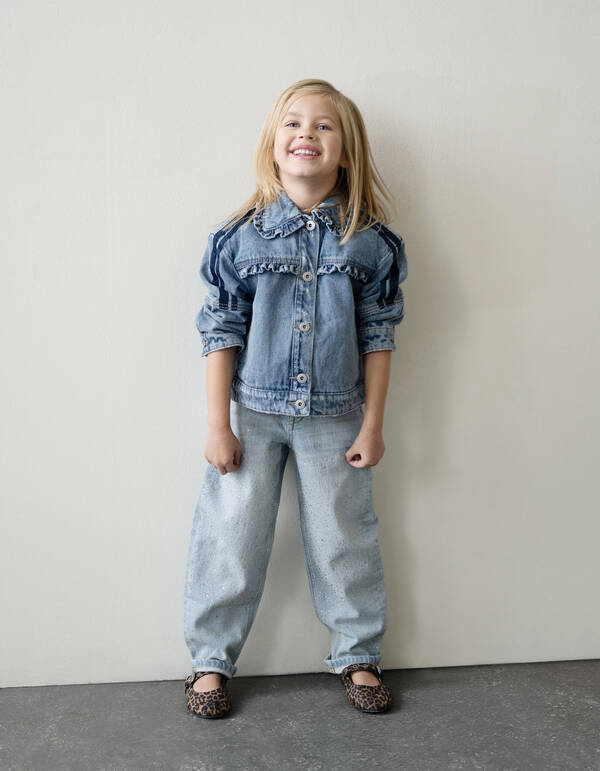 Strass Barrel Fit Jeans Bleached SHOEBY GIRLS