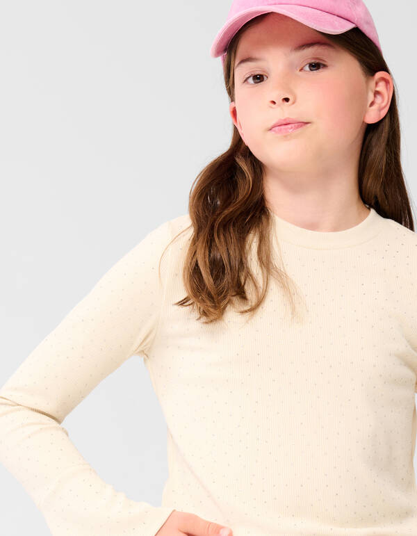 Strass-Top Off Weiß SHOEBY GIRLS