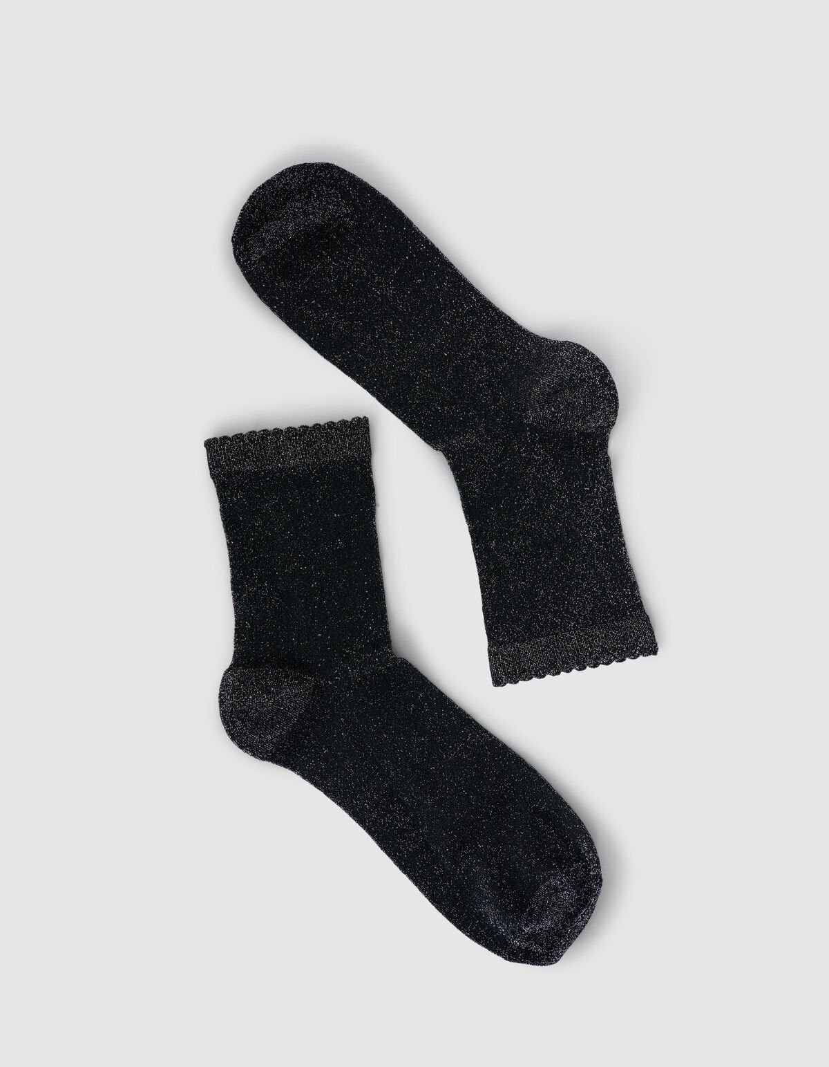 Glitzersocken Schwarz/Silber SHOEBY ACCESSOIRES