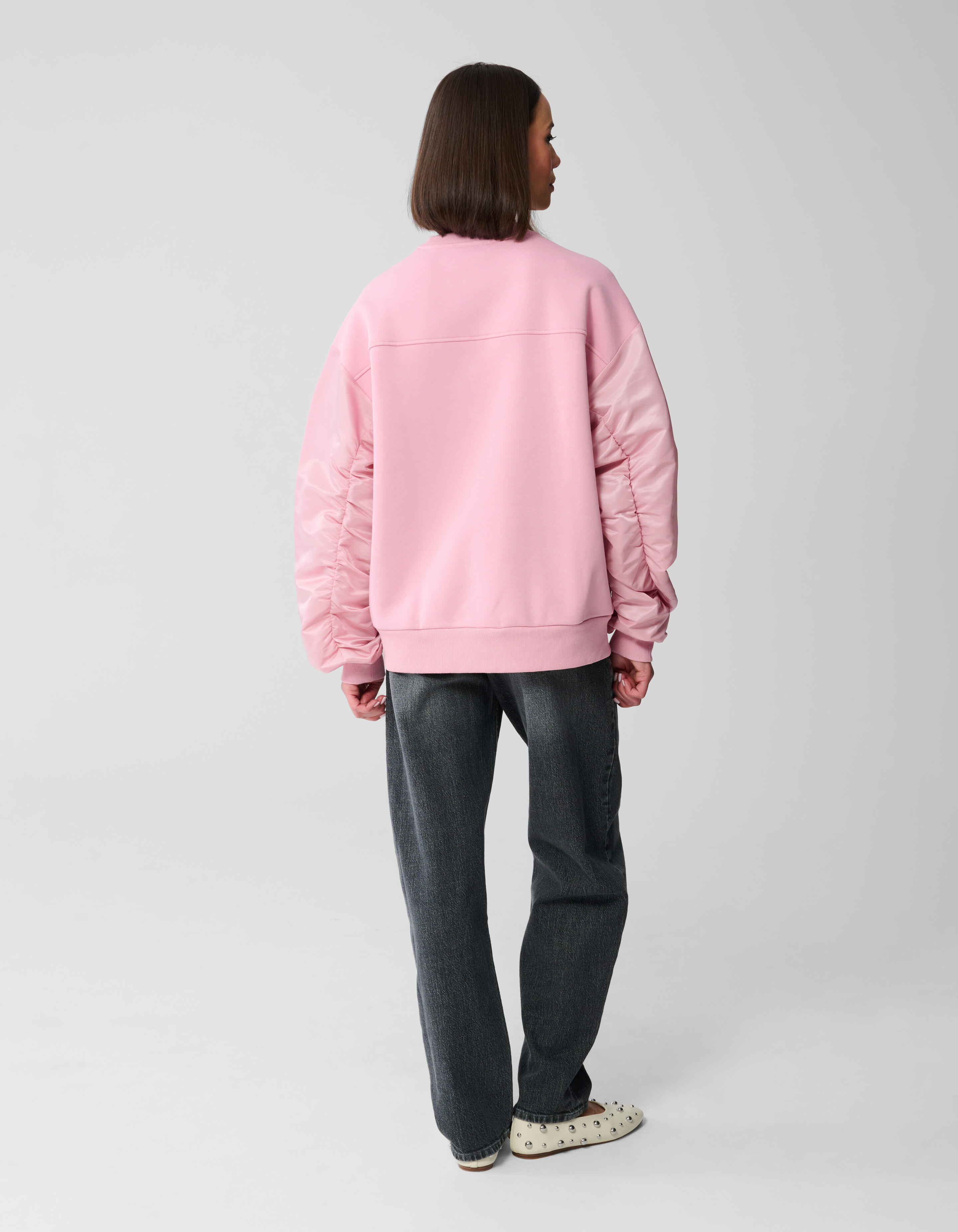 Pullover aus Satin-Mix Hellrosa SHOEBY WOMEN