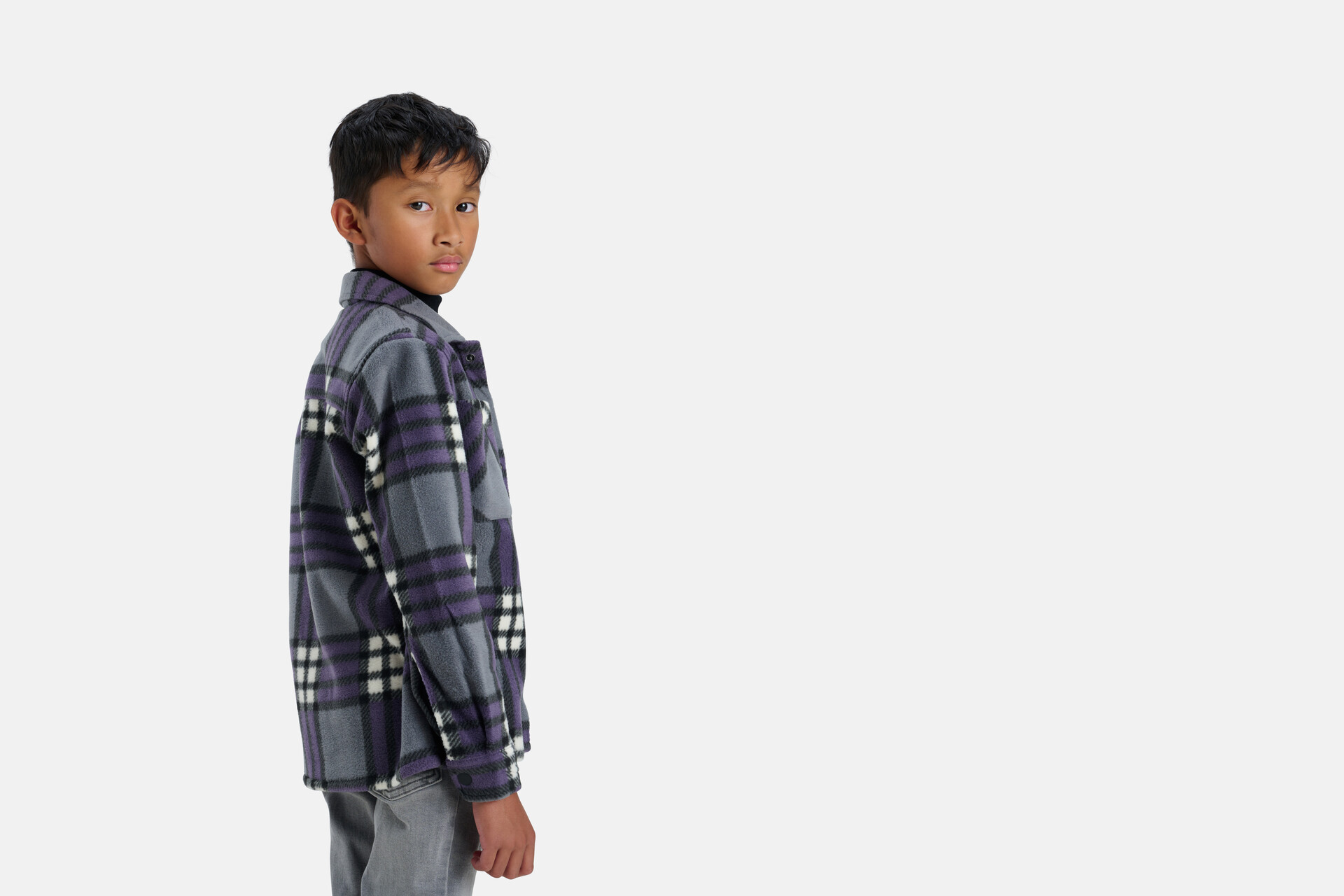 Kariertes Overshirt Dunkelgrau SHOEBY BOYS