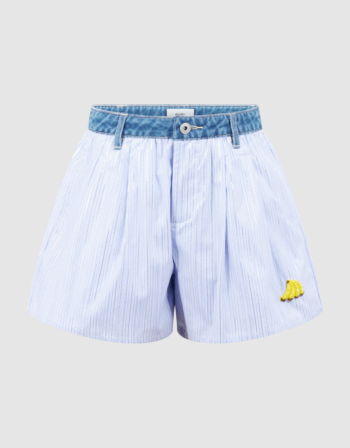 Nadelstreifen Banane Kunst Kurz Blau SHOEBY GIRLS