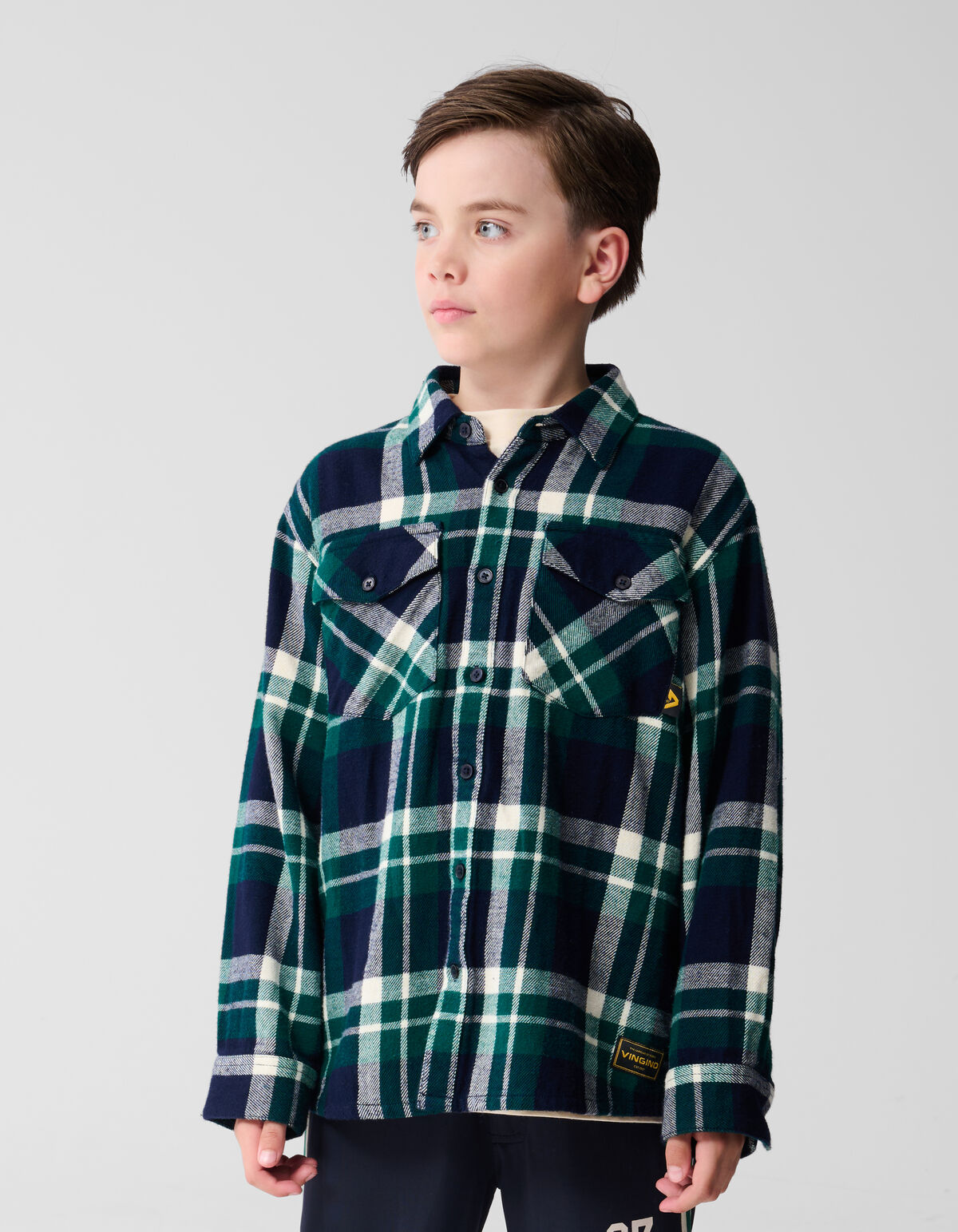 Gekaroiertes Overshirt Dunkelblau von Vingino SHOEBY BOYS