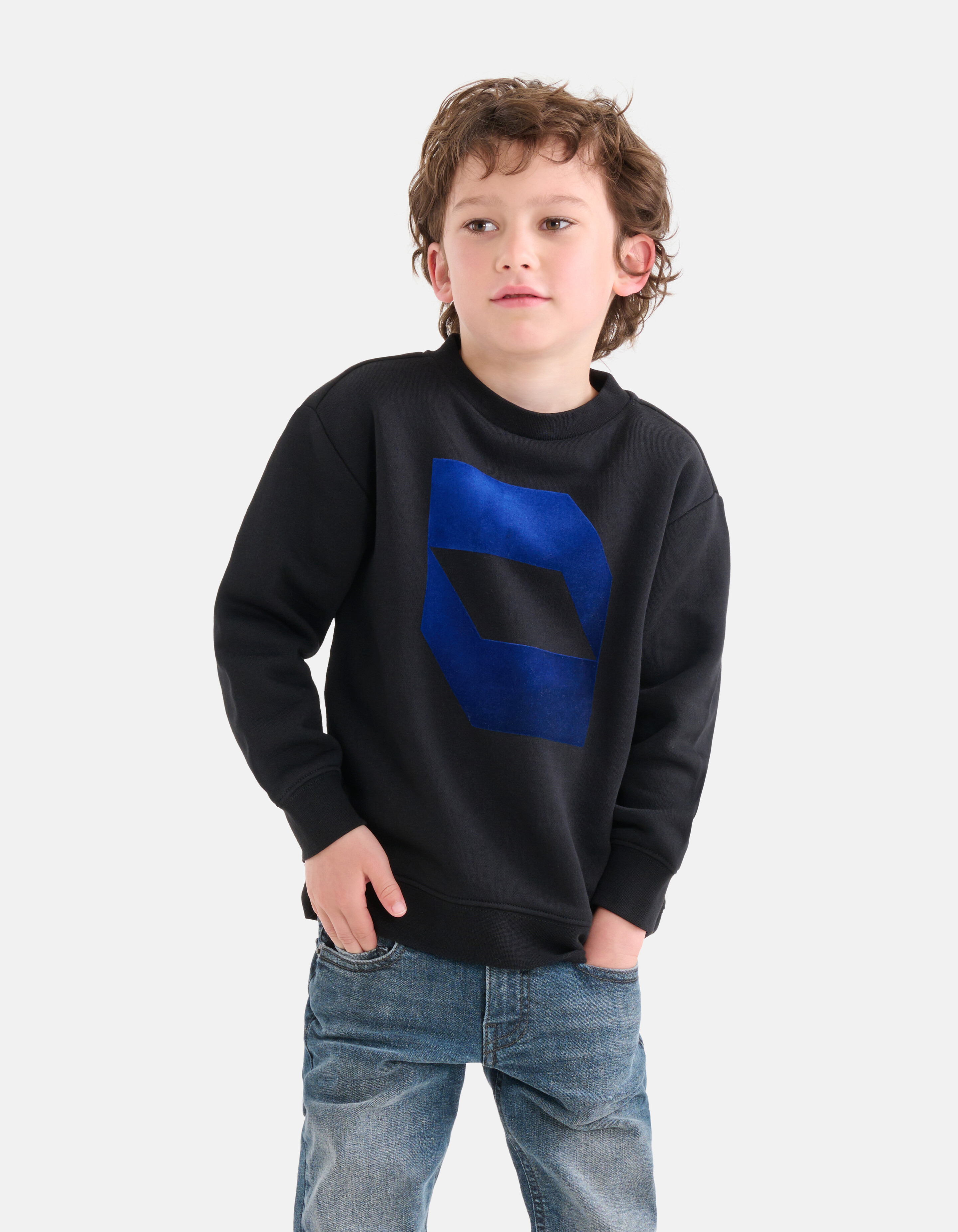 Pullover mit Flockenmuster Schwarz SHOEBY BOYS