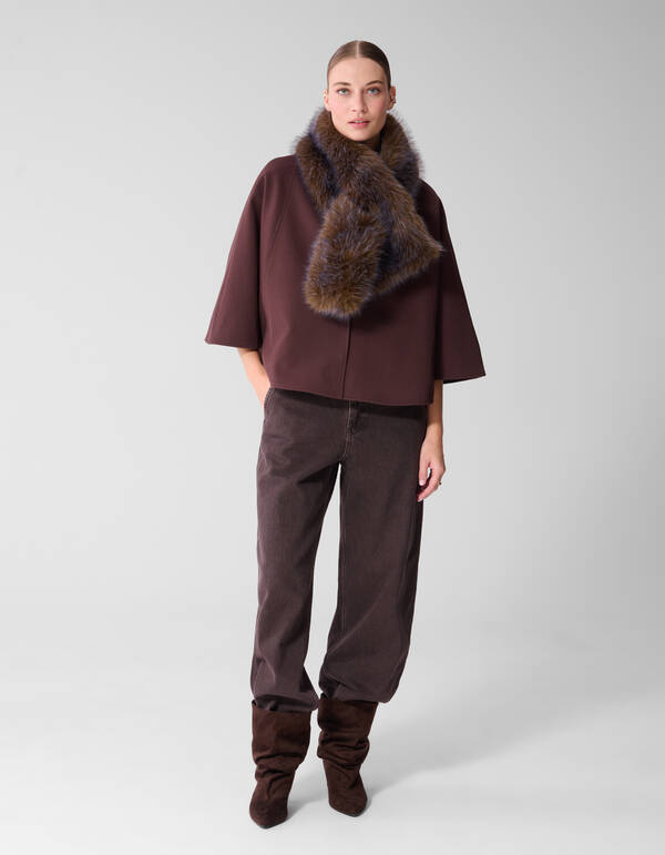 Gewebte Cape Dunkelrot By Mieke SHOEBY WOMEN