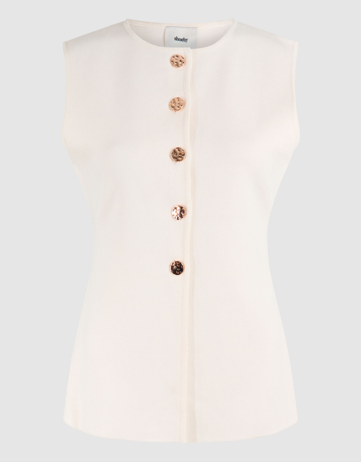 Strickgilet Off White SHOEBY WOMEN