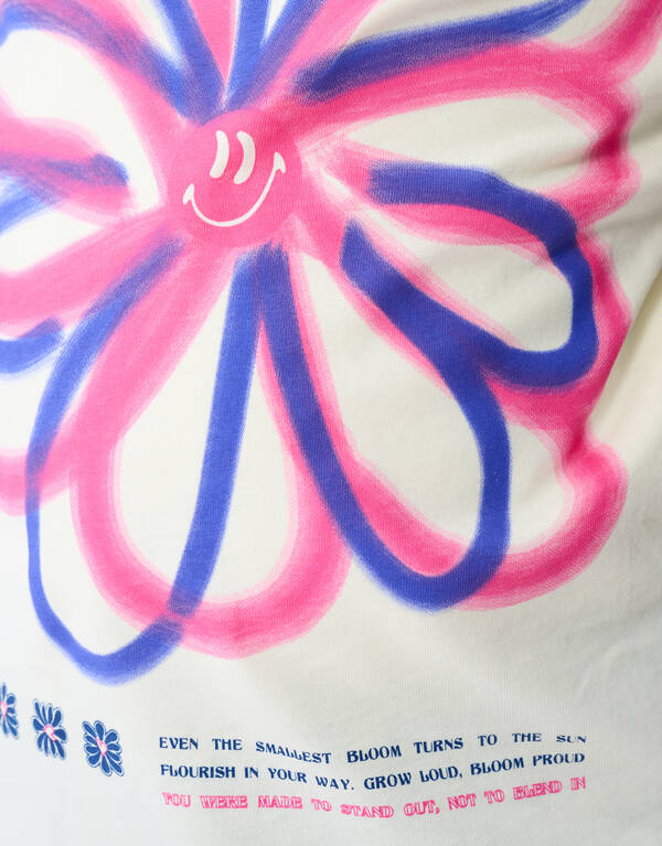 T-Shirt mit Blumenmotiv, hellgelb SHOEBY GIRLS