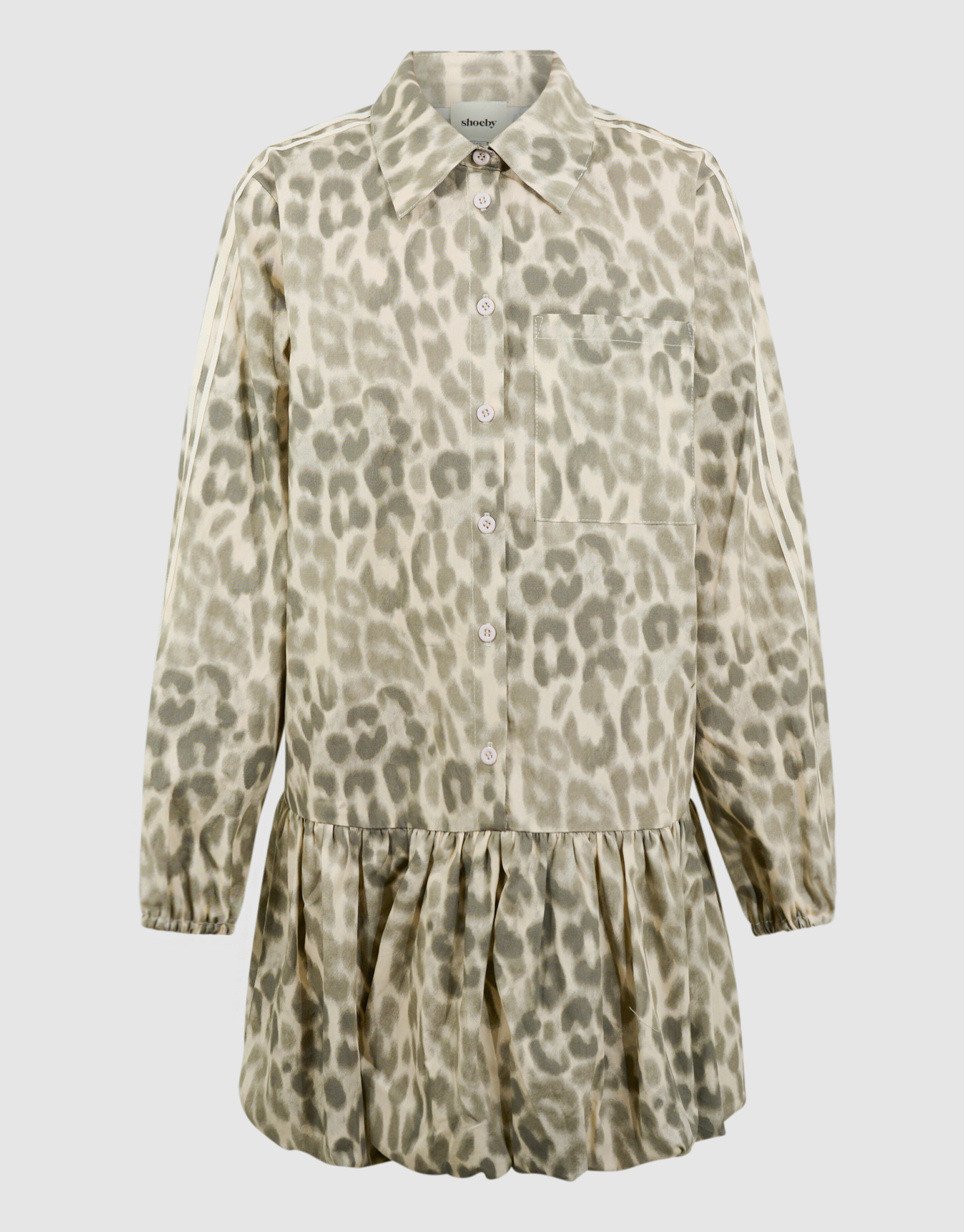 Leopard-Ballon-Minikleid Hellbraun SHOEBY GIRLS