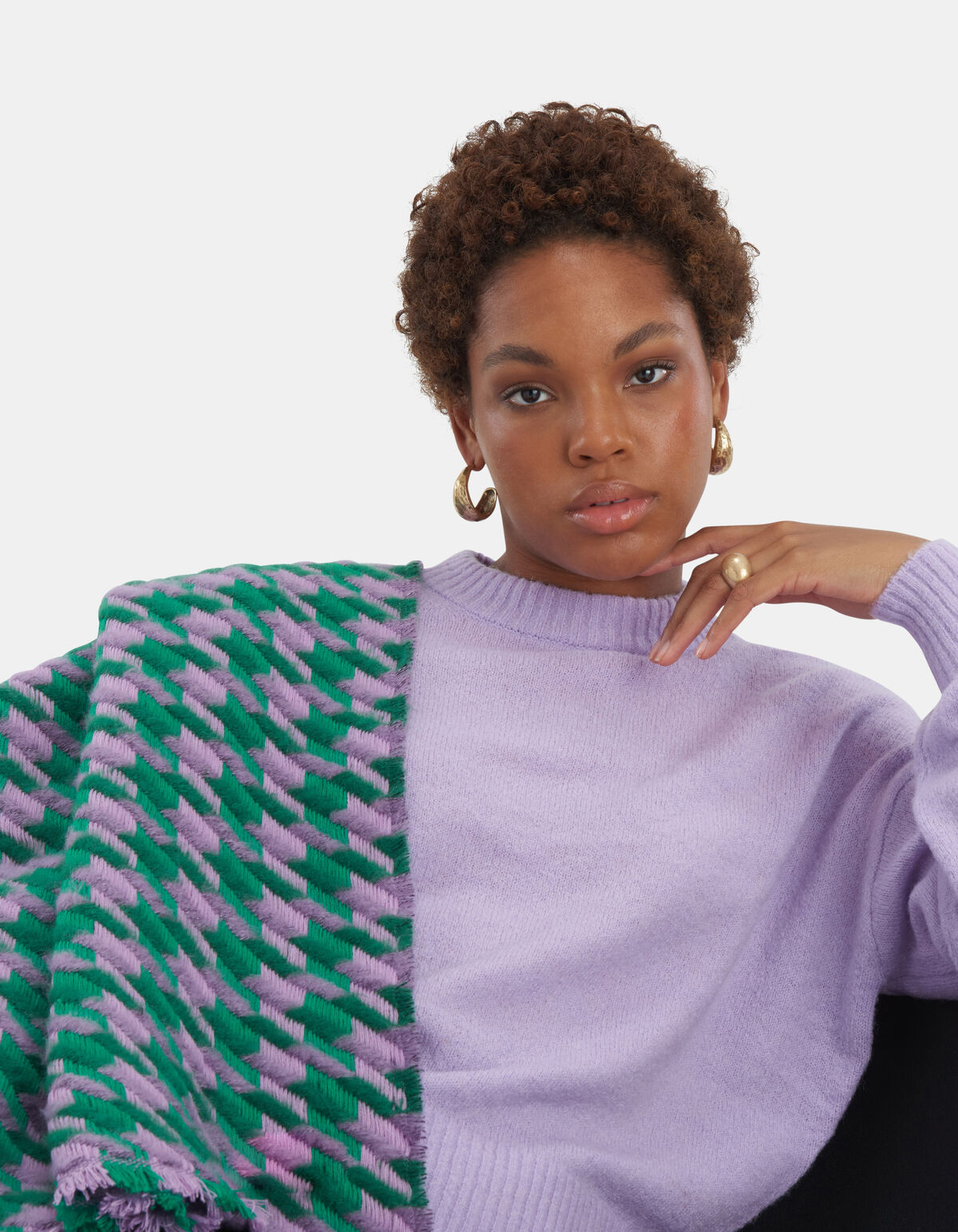 Pied De Poule Wintersjaal ACCESSOIRES SHOEBY