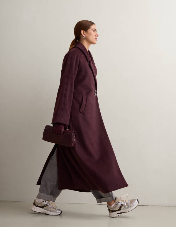 Lange Wollmantel Dunkelrot By Mieke SHOEBY WOMEN