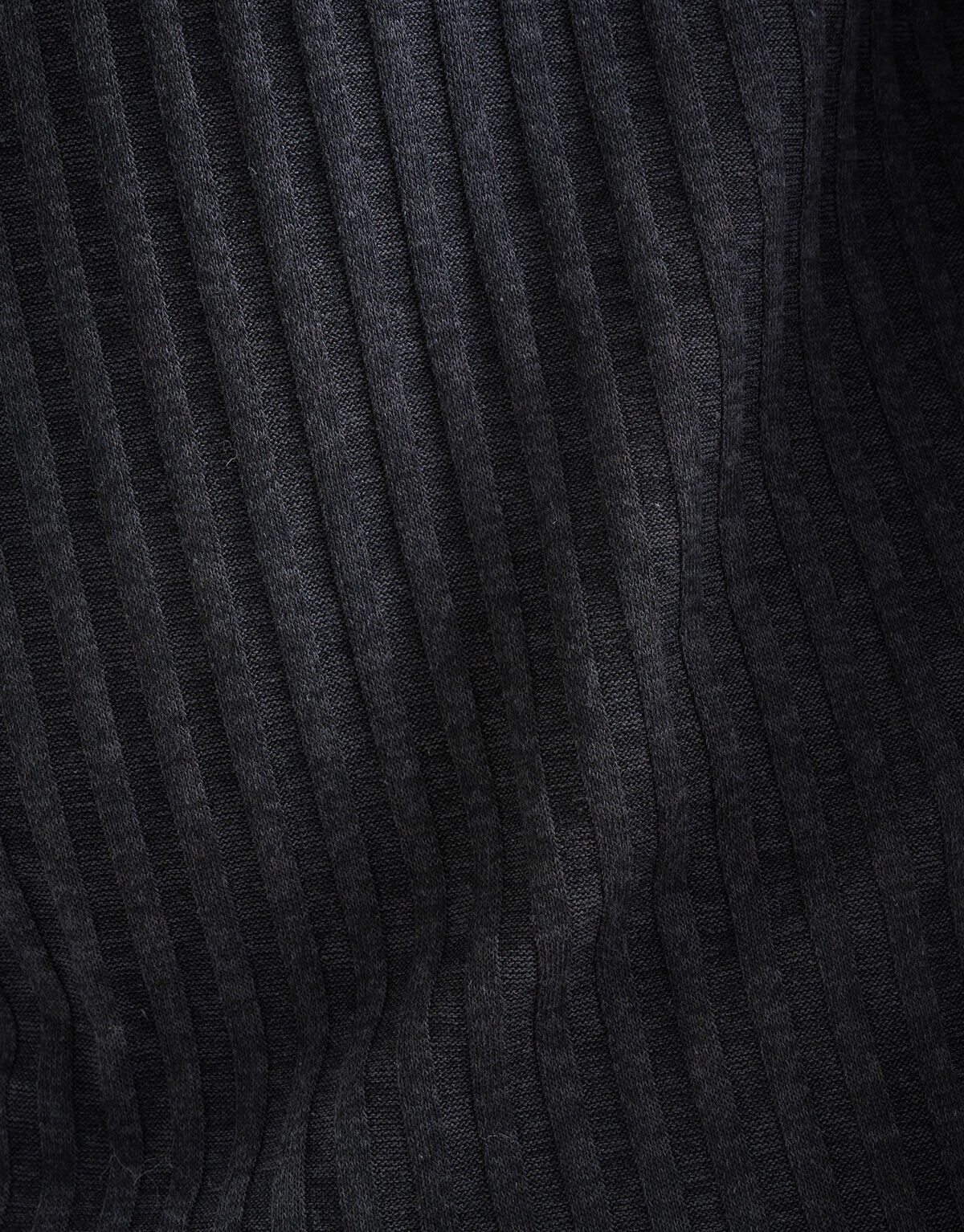 Rippen-T-Shirt Schwarz SHOEBY MEN