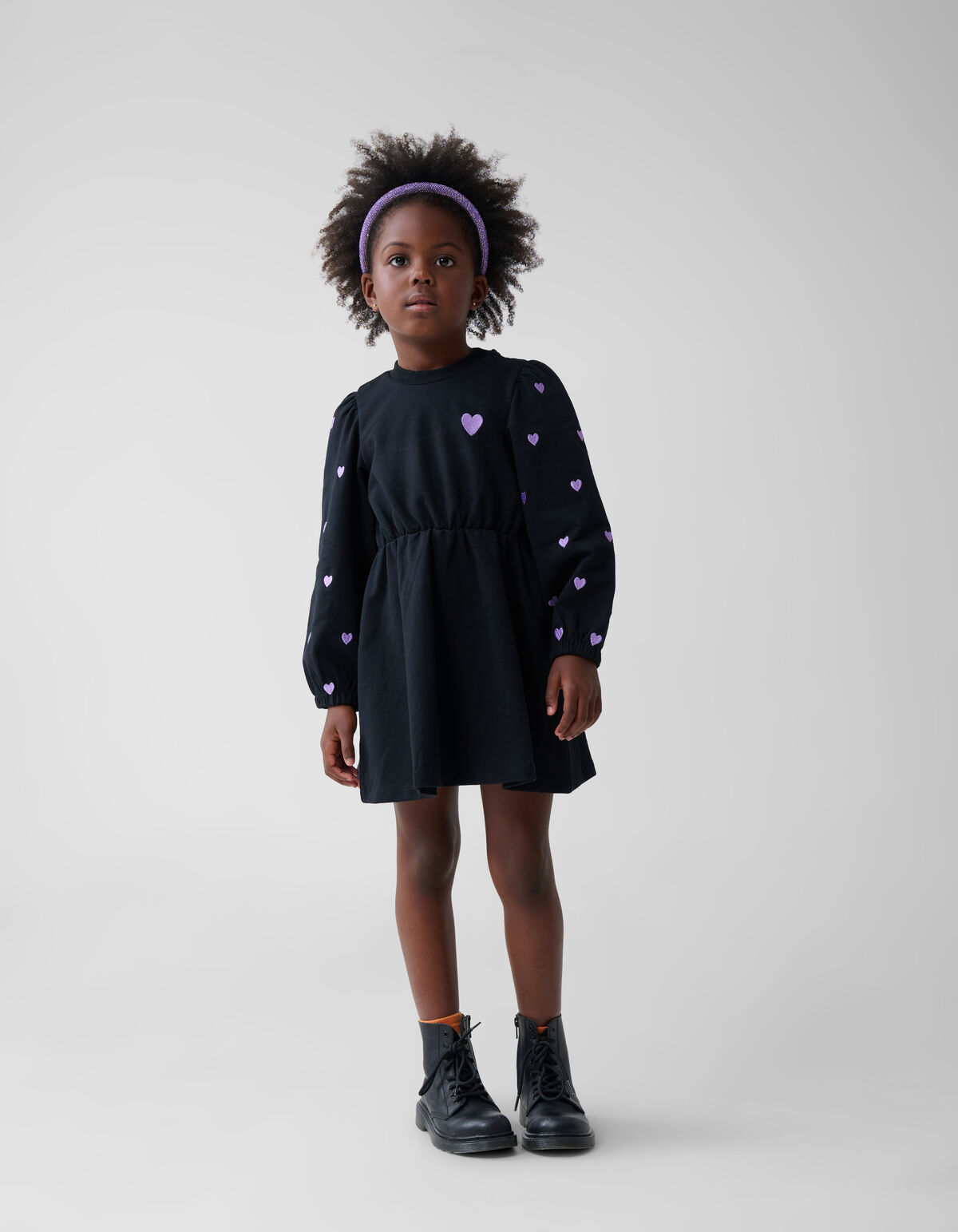 Sweat Puff Dress Schwarz SHOEBY GIRLS