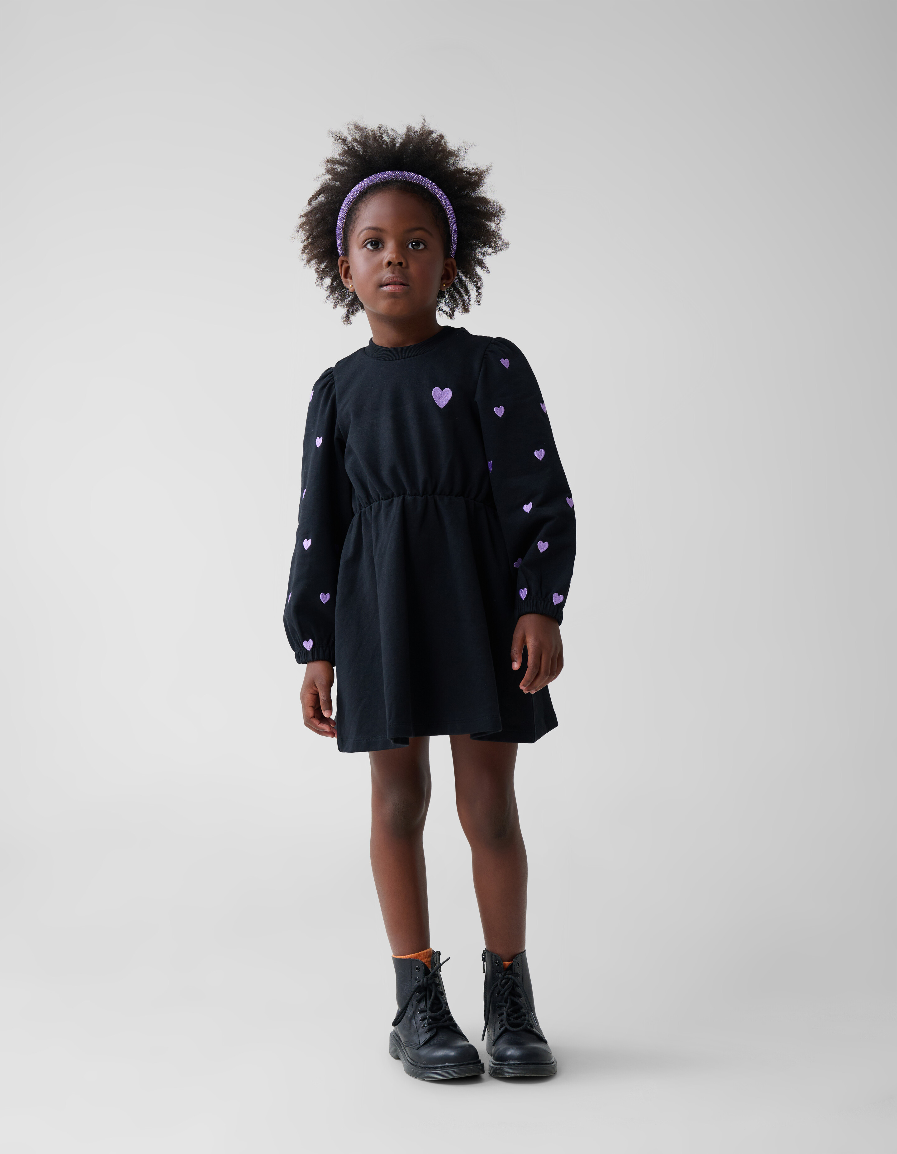 Sweat Puff Dress Schwarz SHOEBY GIRLS