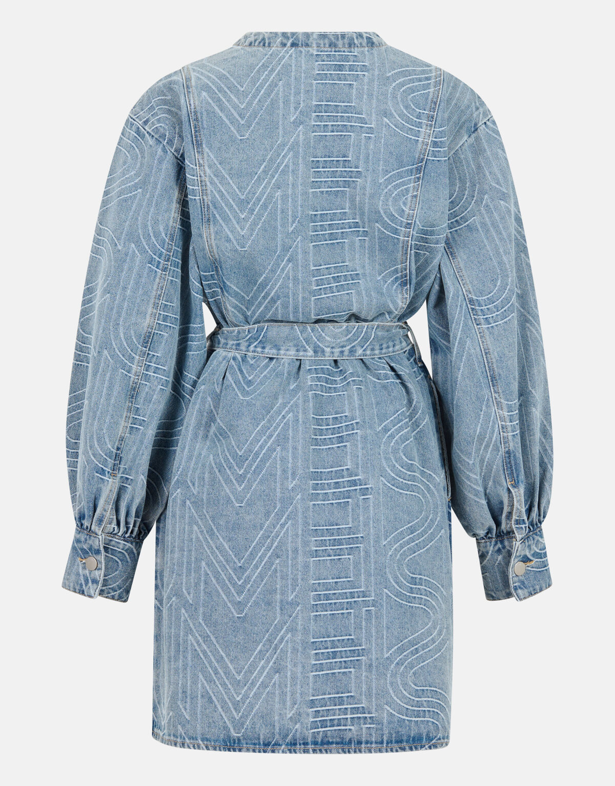 Jacquard Denim Jurk Mediumstone SHOEBY WOMEN