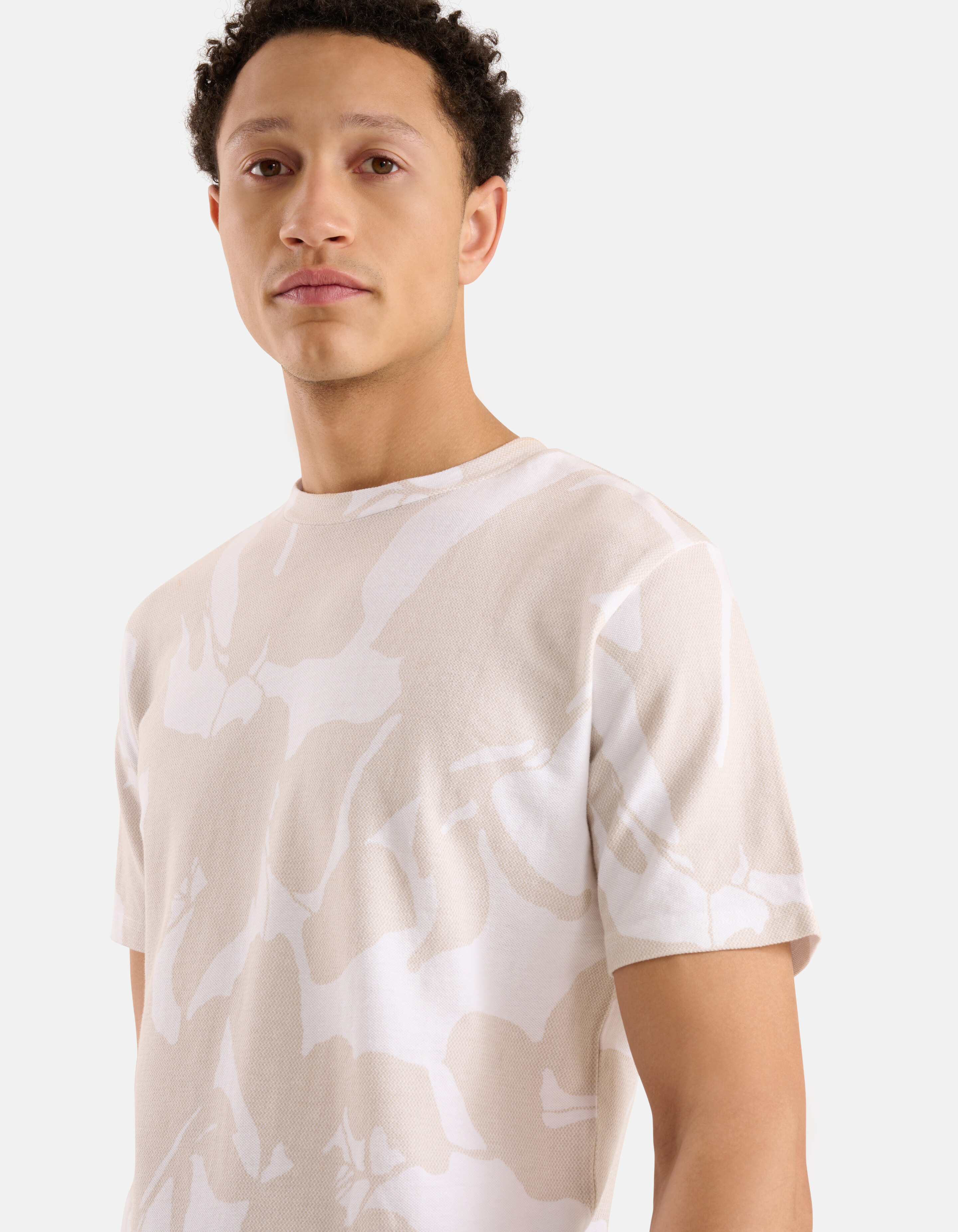 Wasserdruck-T-Shirt Beige SHOEBY MEN