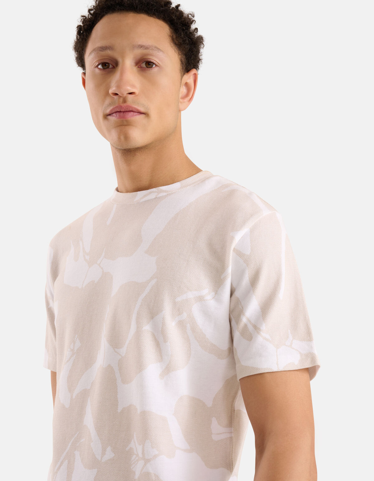 Wasserdruck-T-Shirt Beige SHOEBY MEN