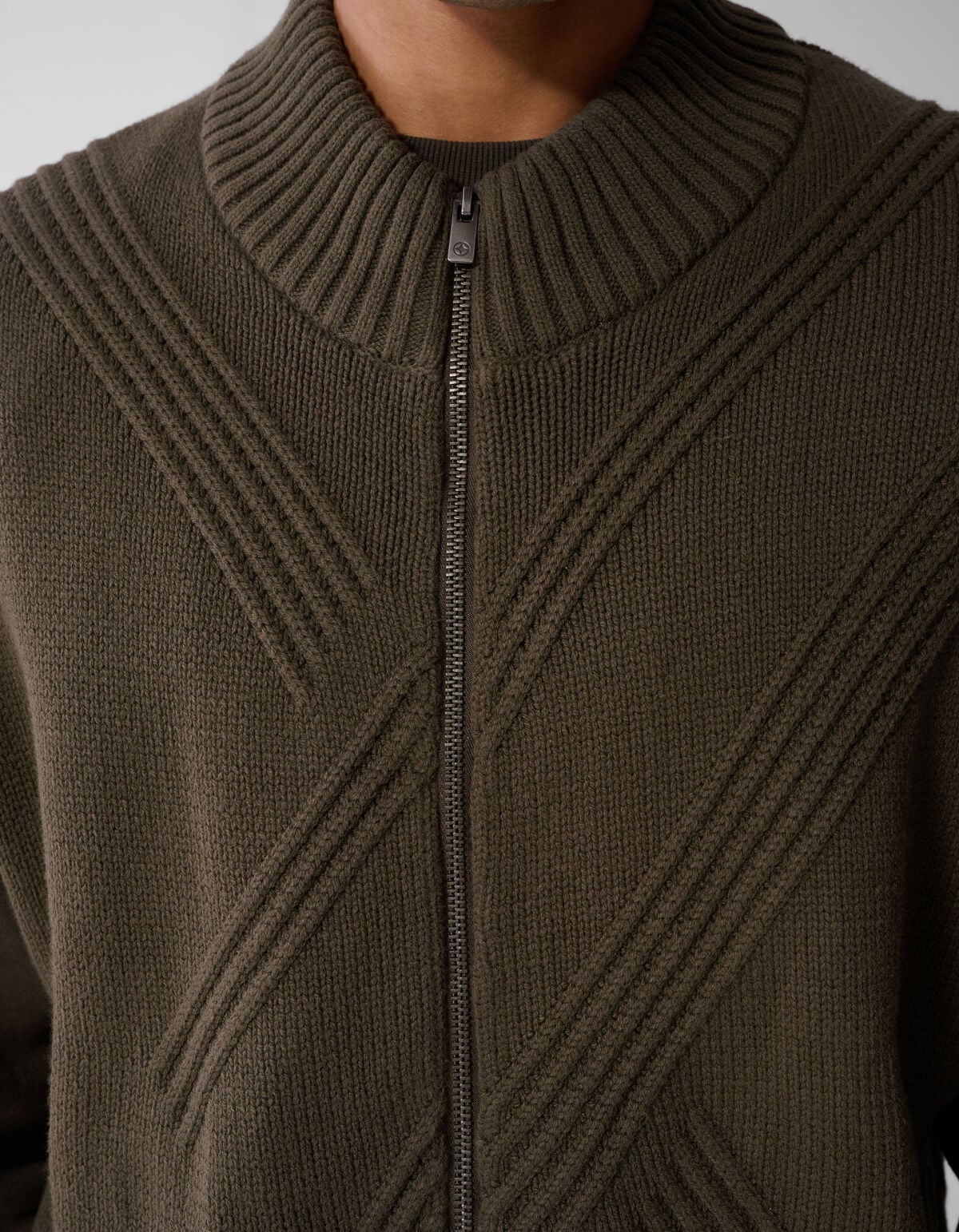 Gestrickter Bodywarmer dunkelbraun SHOEBY MEN