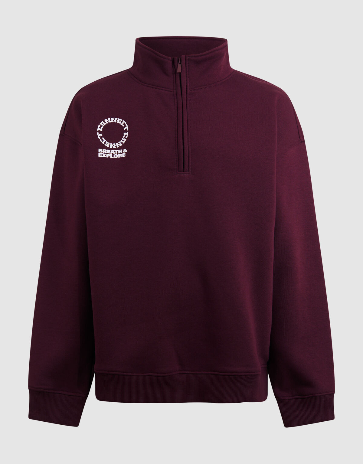 Halb-Reißverschluss-Pullover Dunkelrot SHOEBY BOYS