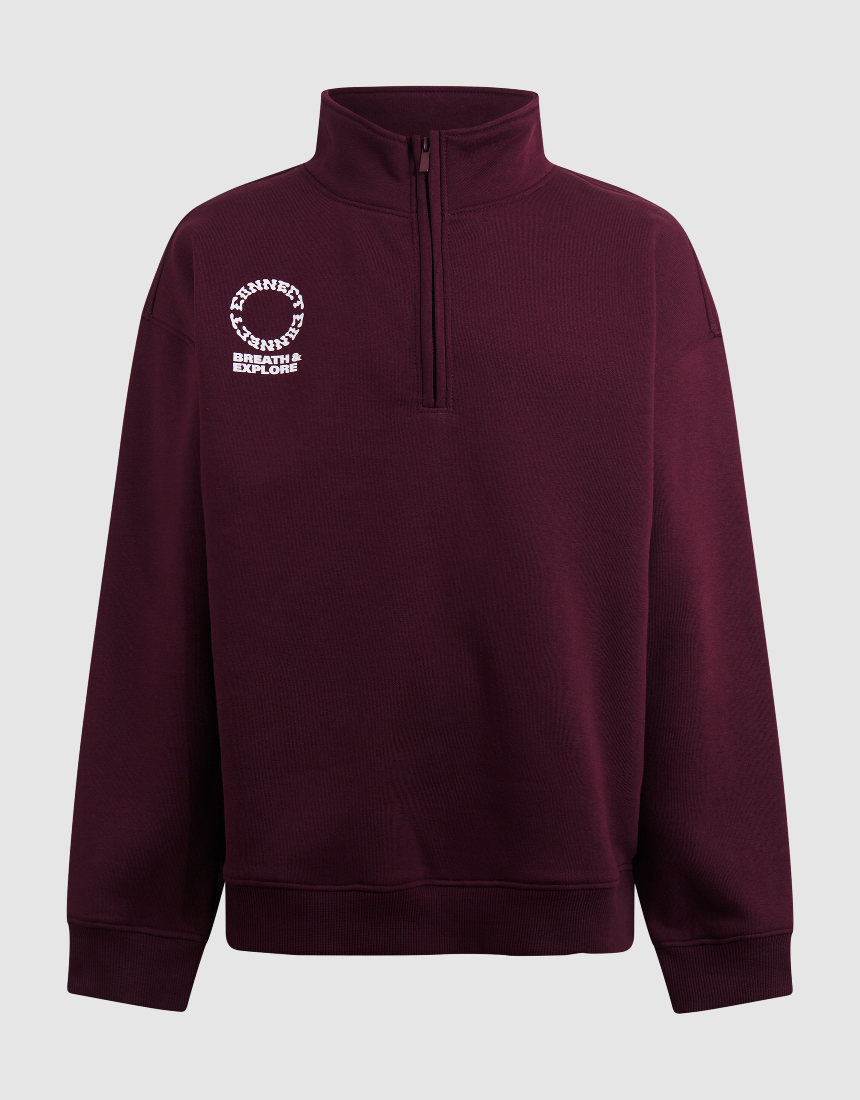 Halb-Reißverschluss-Pullover Dunkelrot SHOEBY BOYS