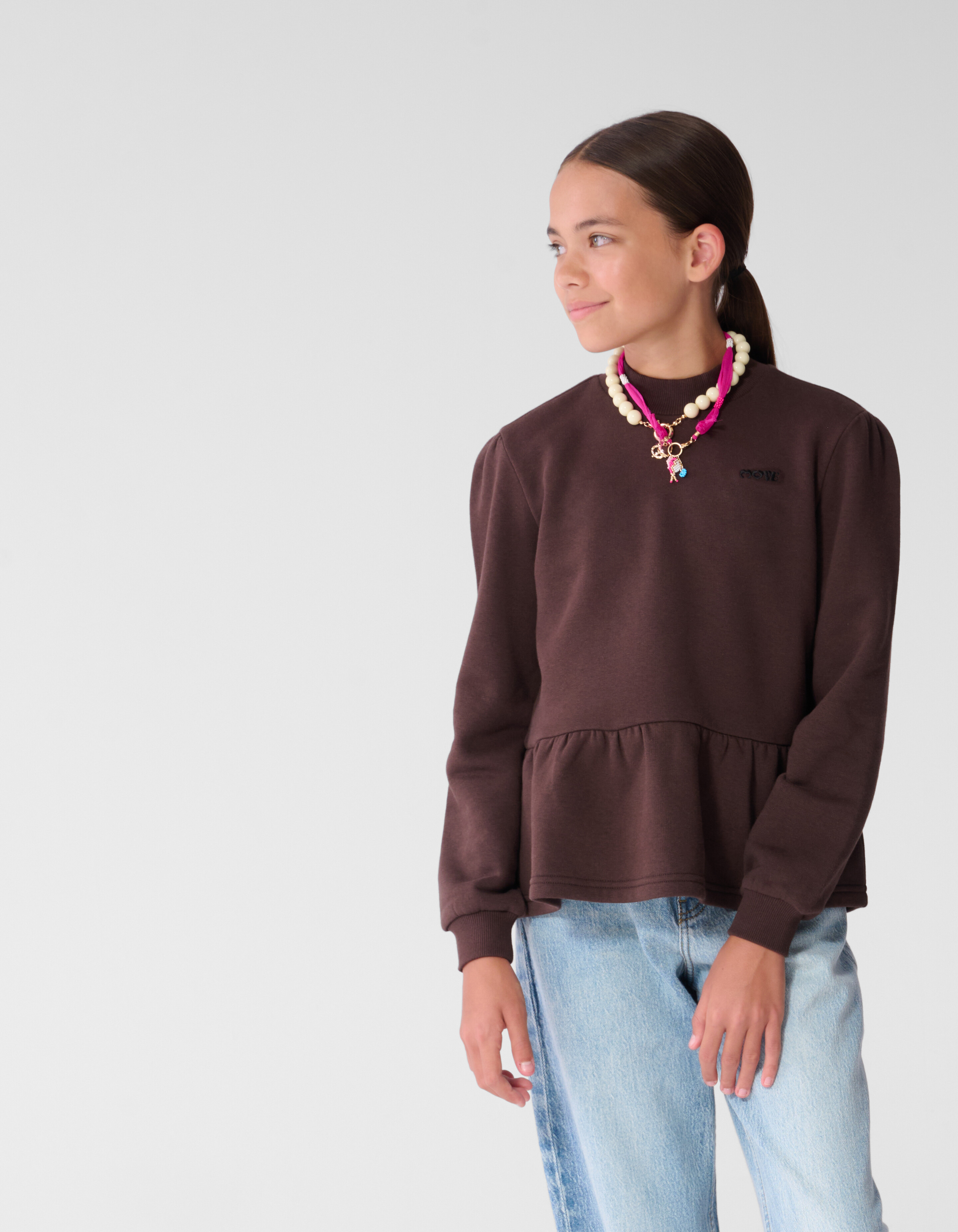 Peplum Pullover Braun SHOEBY GIRLS