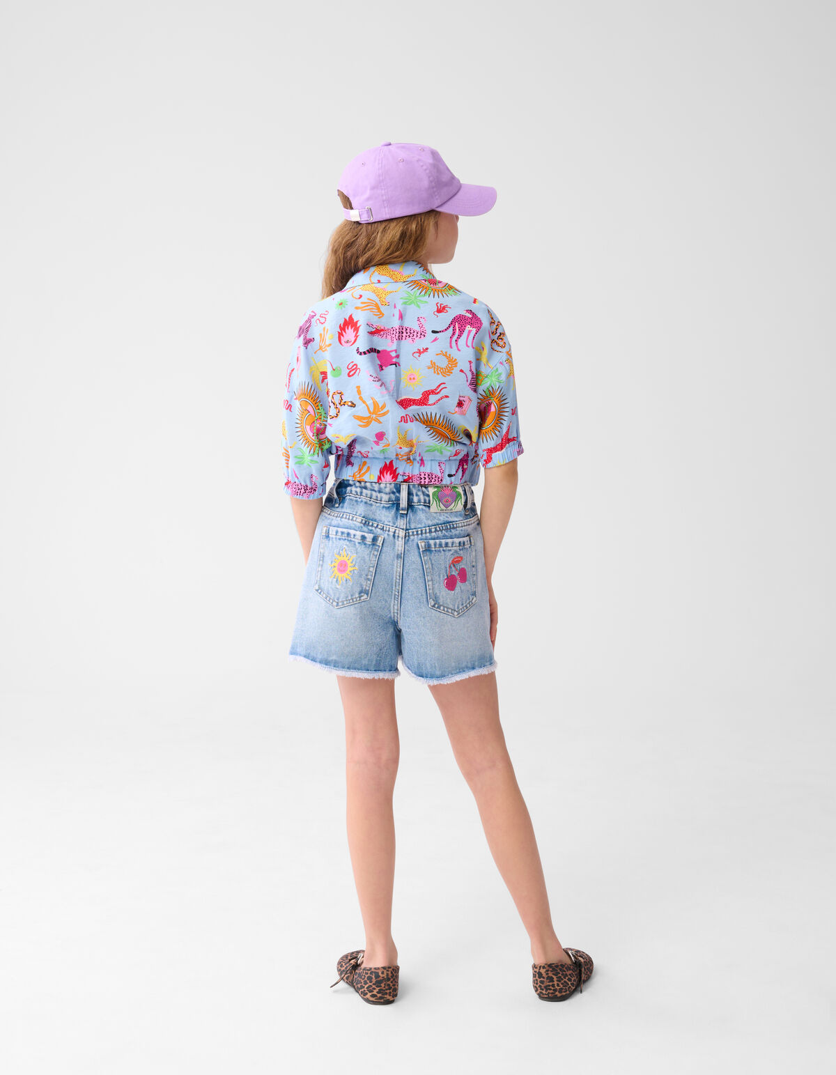 Stickerei Denim Short Blue By Lizzy SHOEBY GIRLS