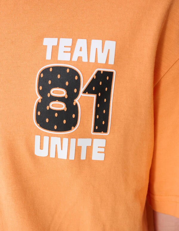 Team Unite Artwork T-Shirt Orange SHOEBY BOYS