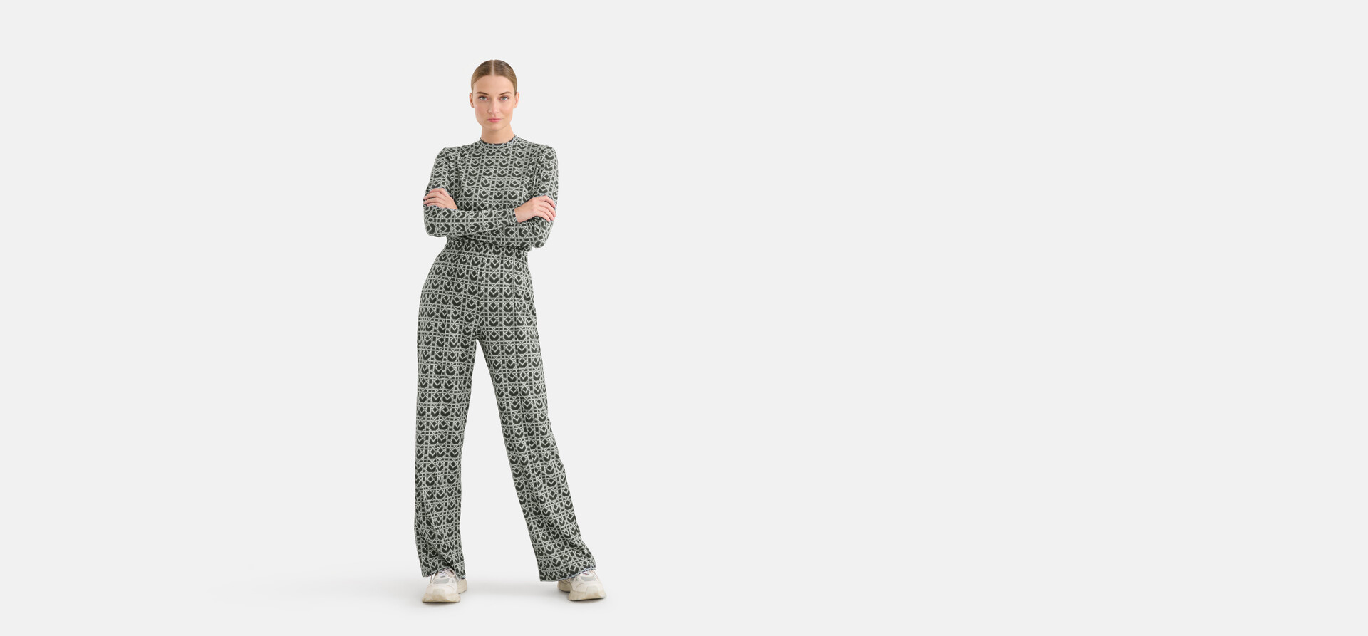 Travel Wide Leg Trousers Dunkelgrau von Mieke SHOEBY WOMEN