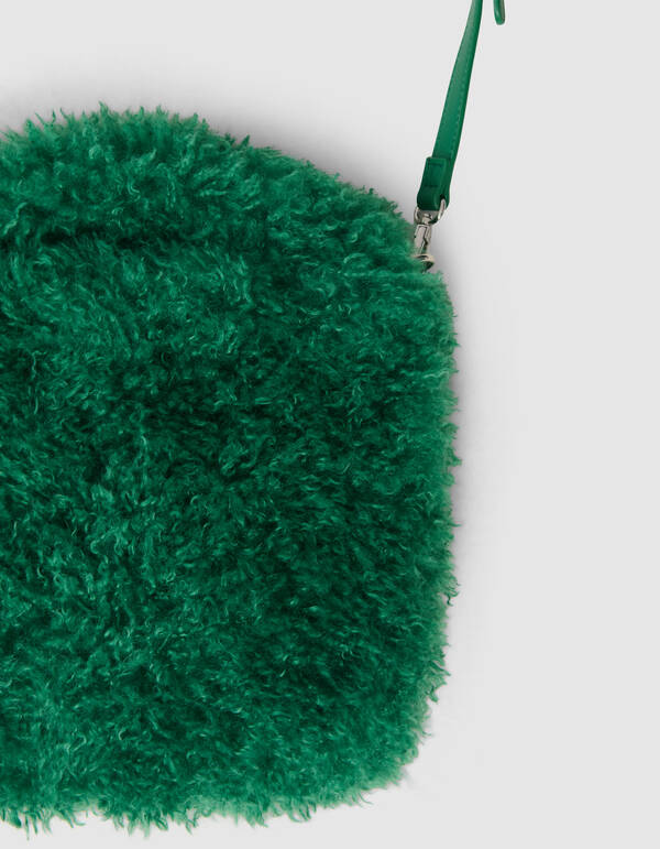 Fluffy Fur Tasche Dunkelgrün SHOEBY ACCESSOIRES