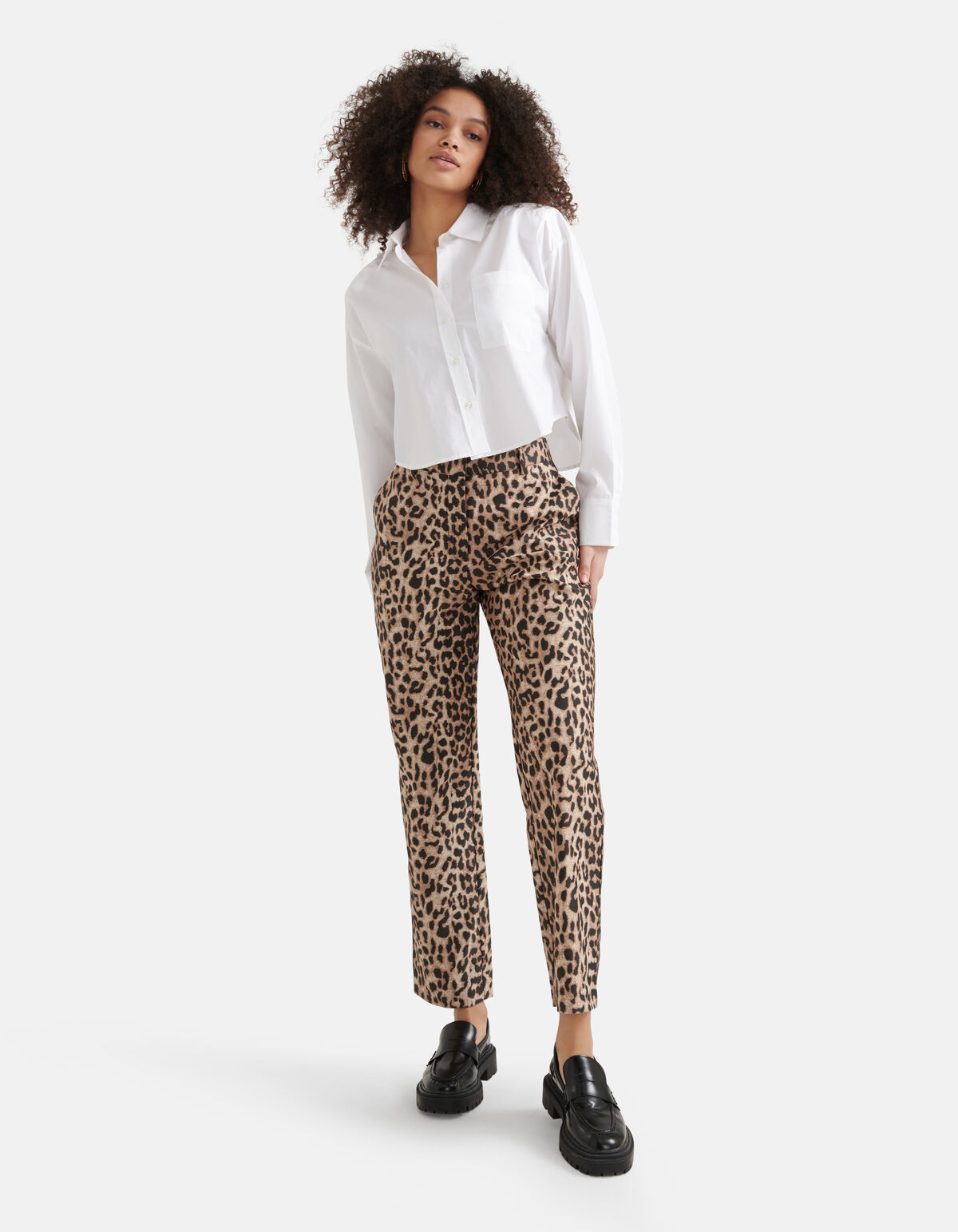 Leoparden-Jacquard-Hose Braun SHOEBY WOMEN