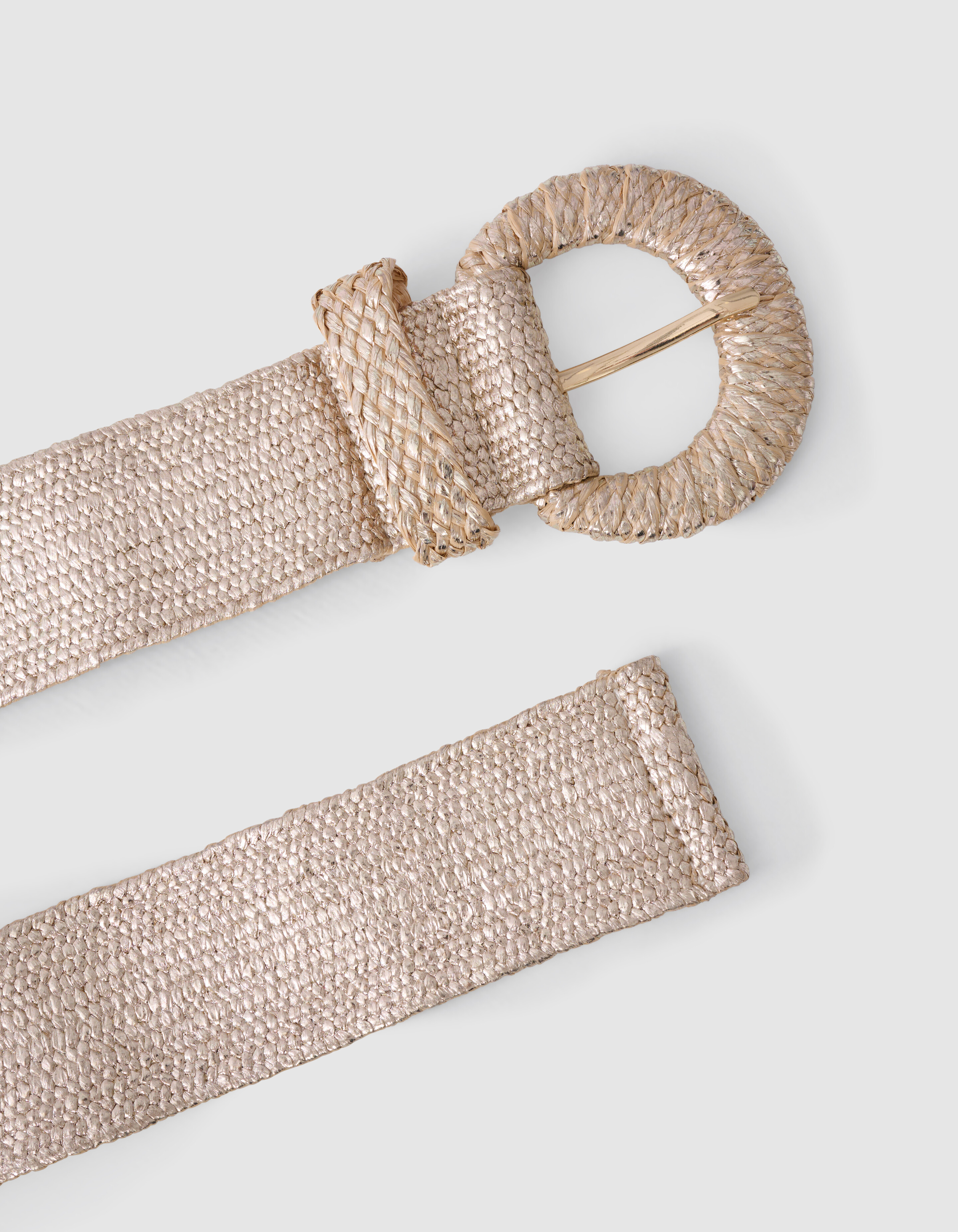 Raffia-Gürtel Gold SHOEBY ACCESSOIRES