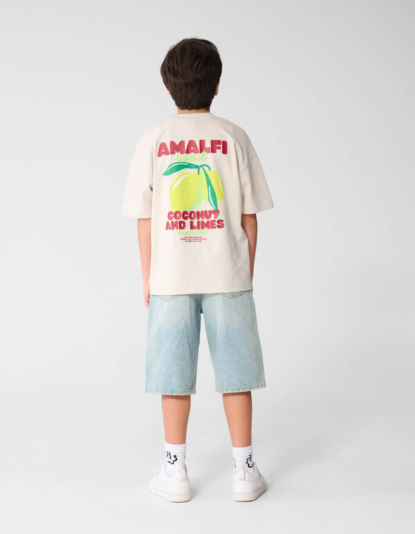 Amalfi Kunstwerk T-Shirt Beige SHOEBY BOYS