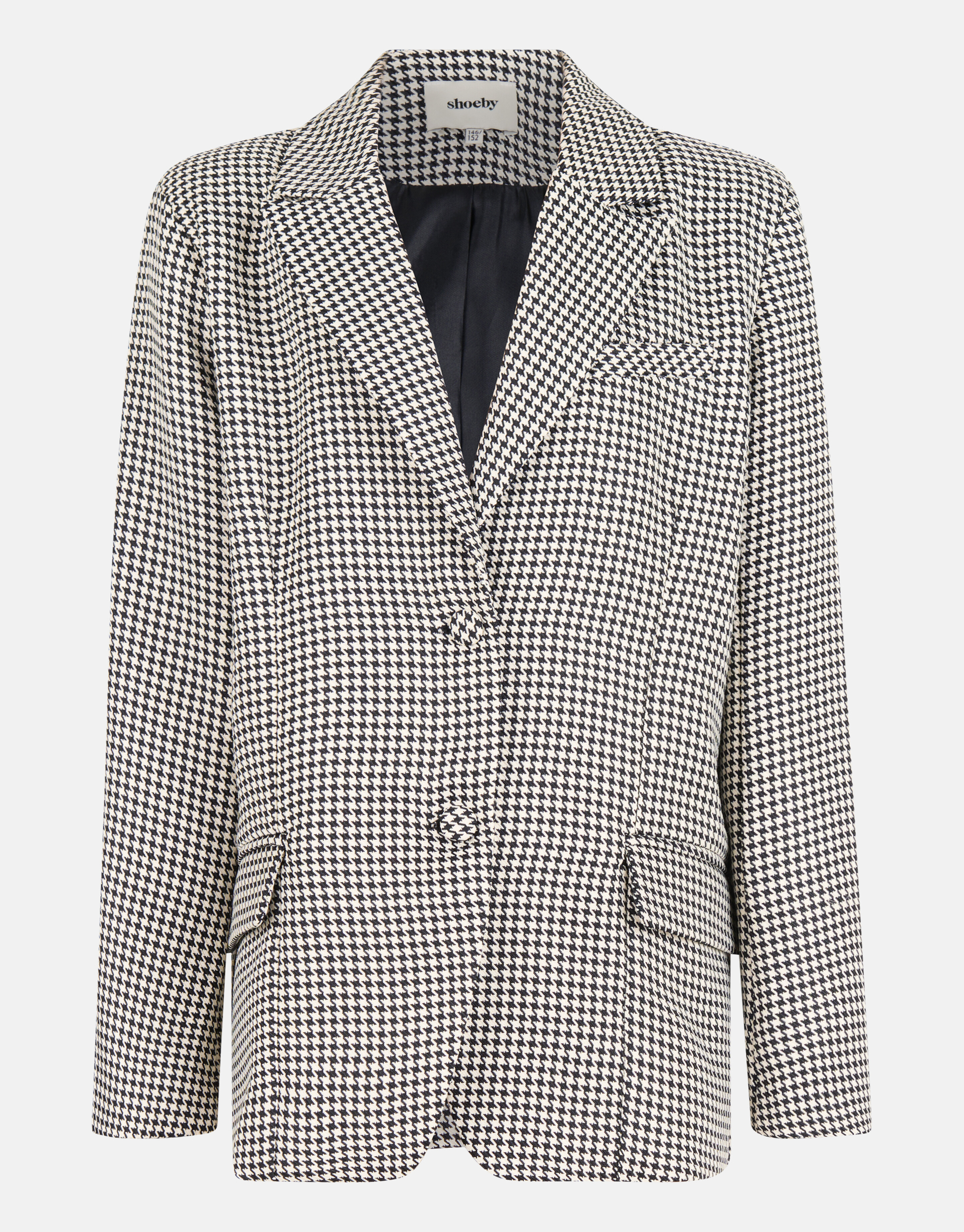 Pied-De-Poule Basic Blazer Schwarz/Weiß SHOEBY GIRLS