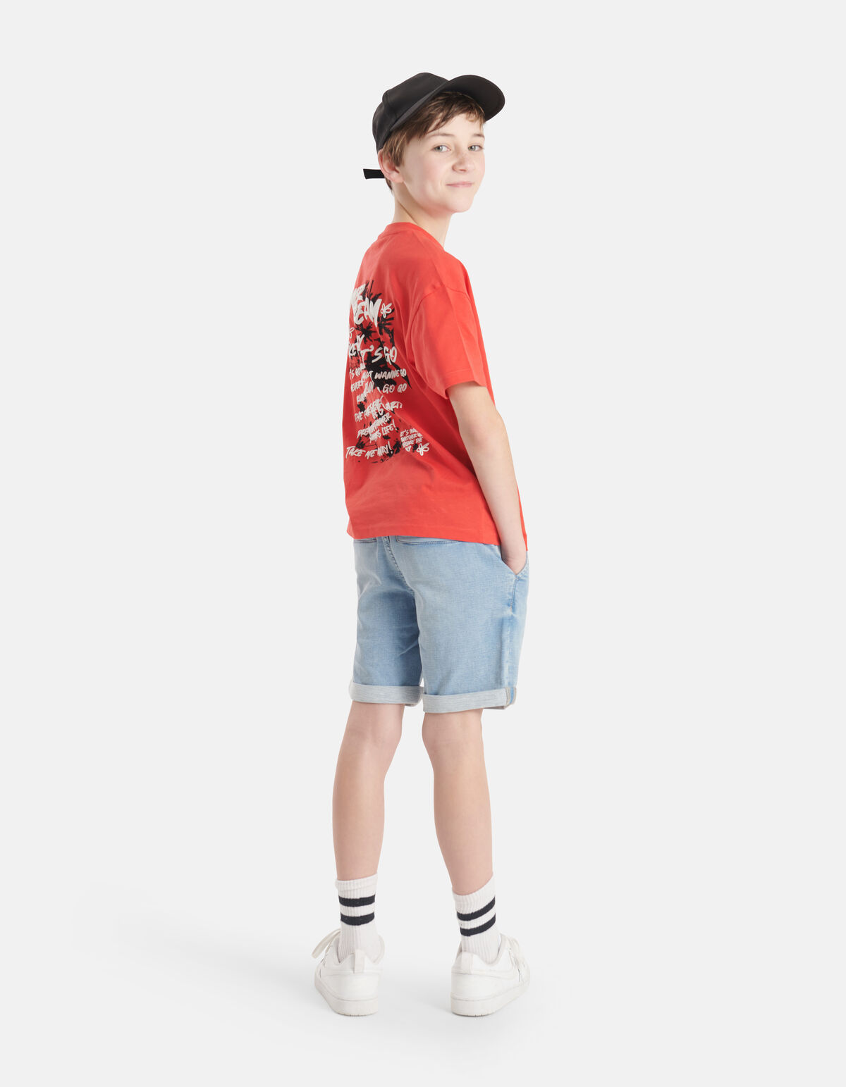 Jogger-Shorts mit Kordelzug Hellblau SHOEBY BOYS
