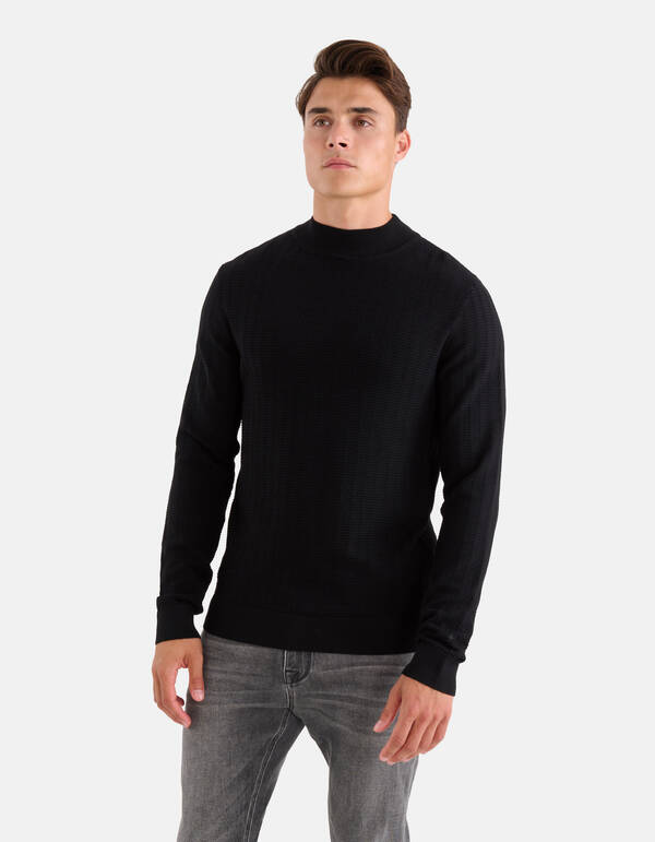 Strukturierter Pullover Schwarz SHOEBY MEN